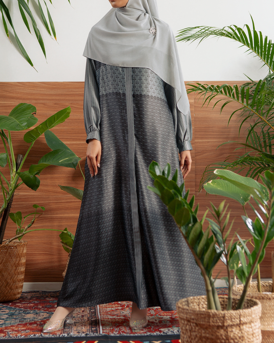 Delisha Dress Mom (Charcoal,Khaki)