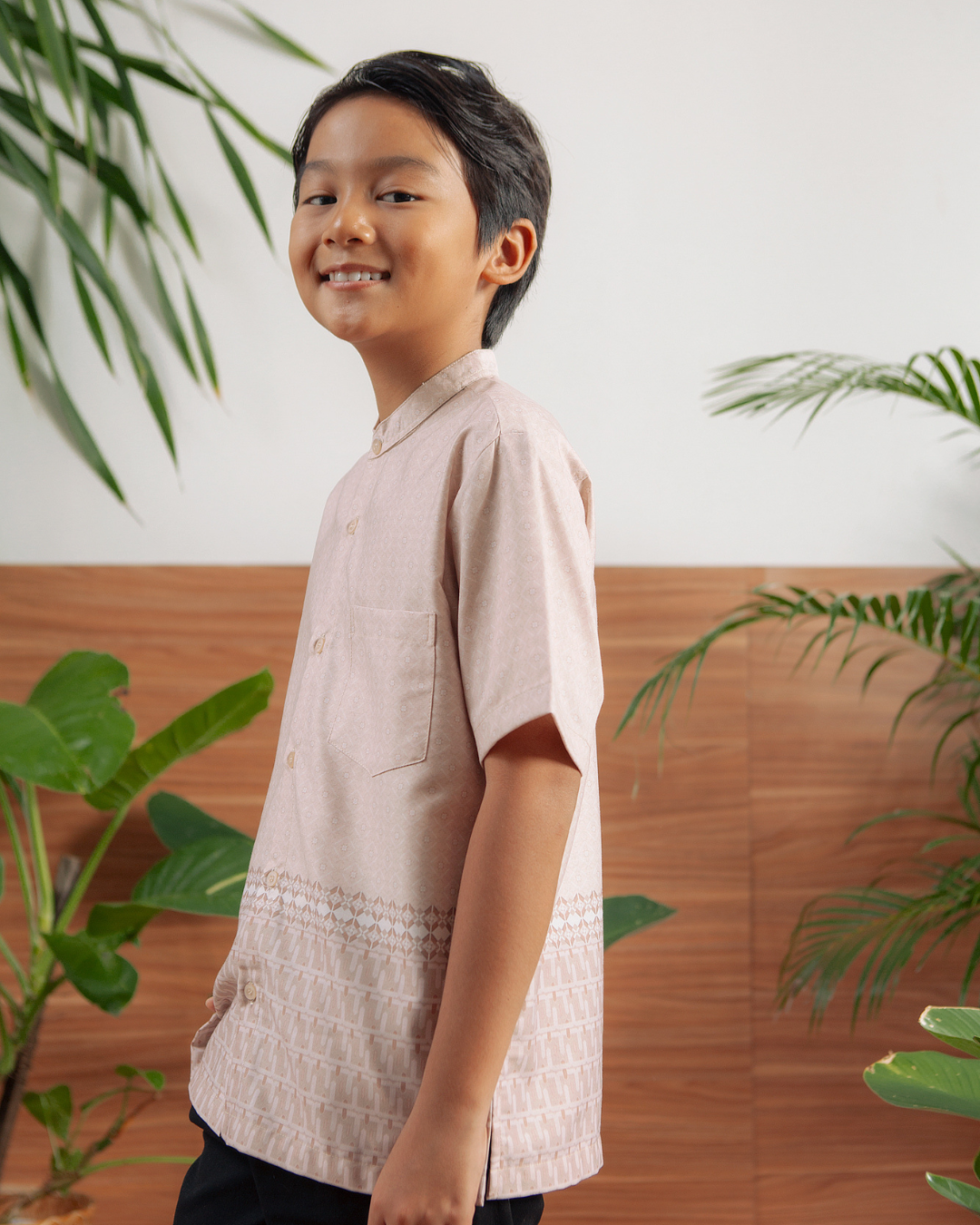 Delisha Shirt Kids (Charcoal,Khaki)