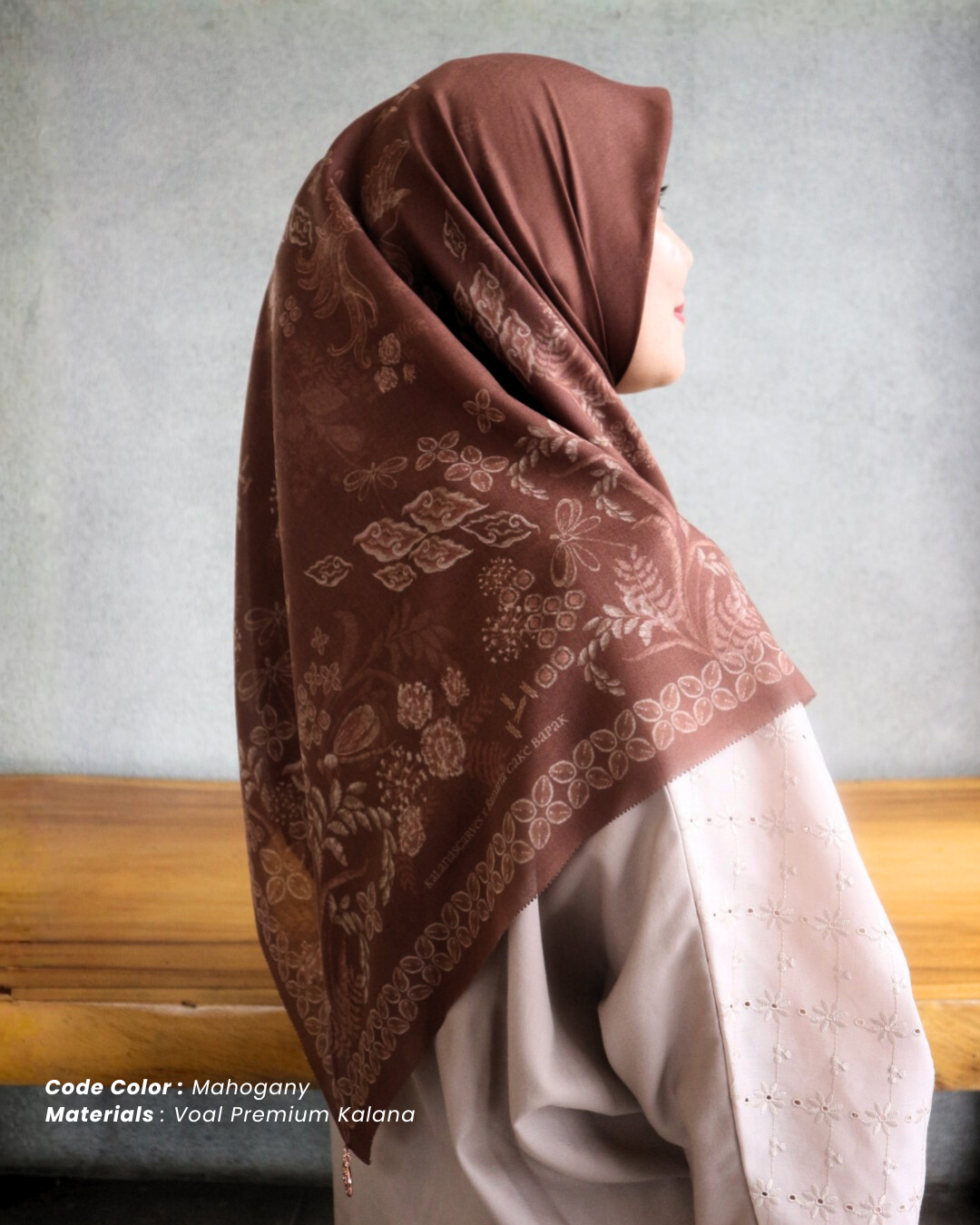 Teduh Series Signature Scarf - Mahogany