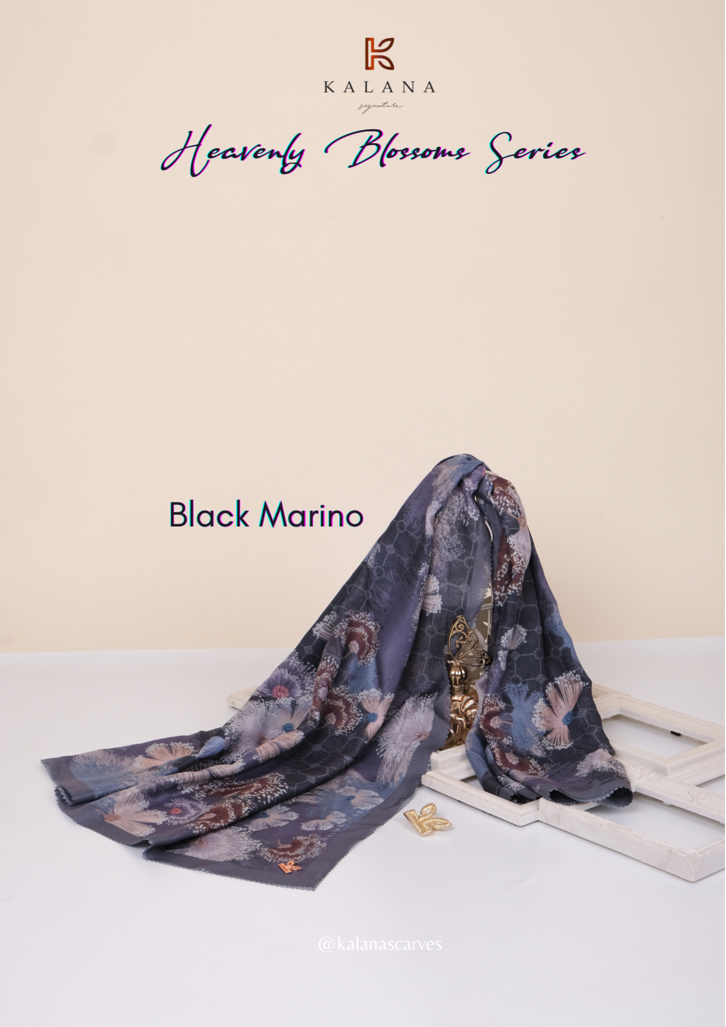 Heavenly Blossoms Series Syar'i Black Marino