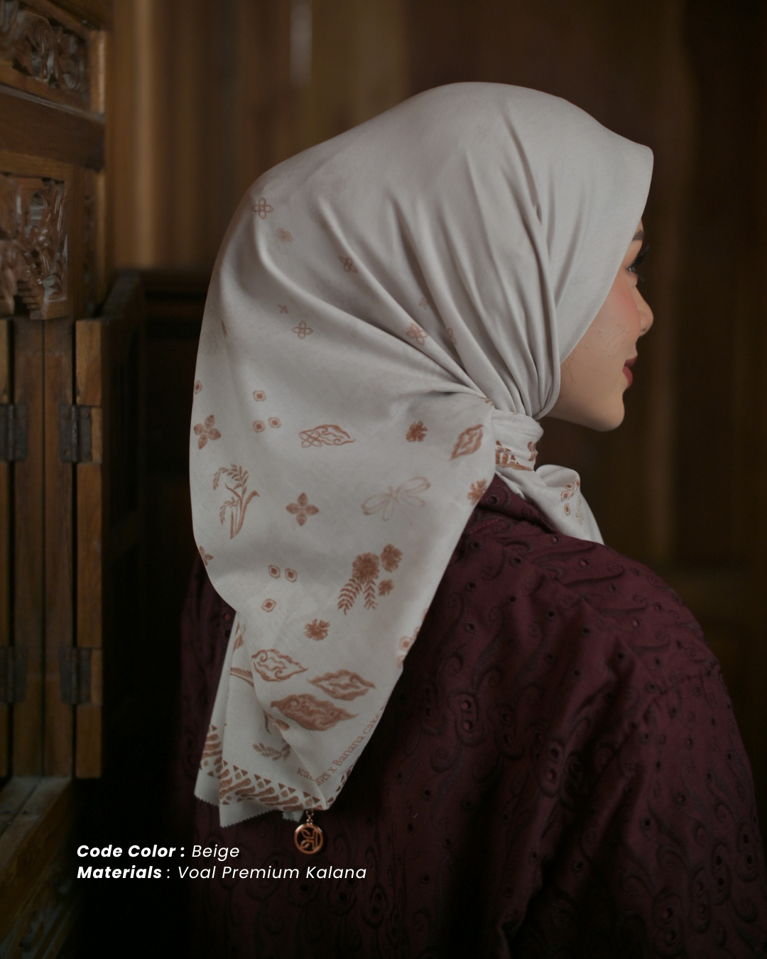 Teduh Series Signature Scarf - Beige