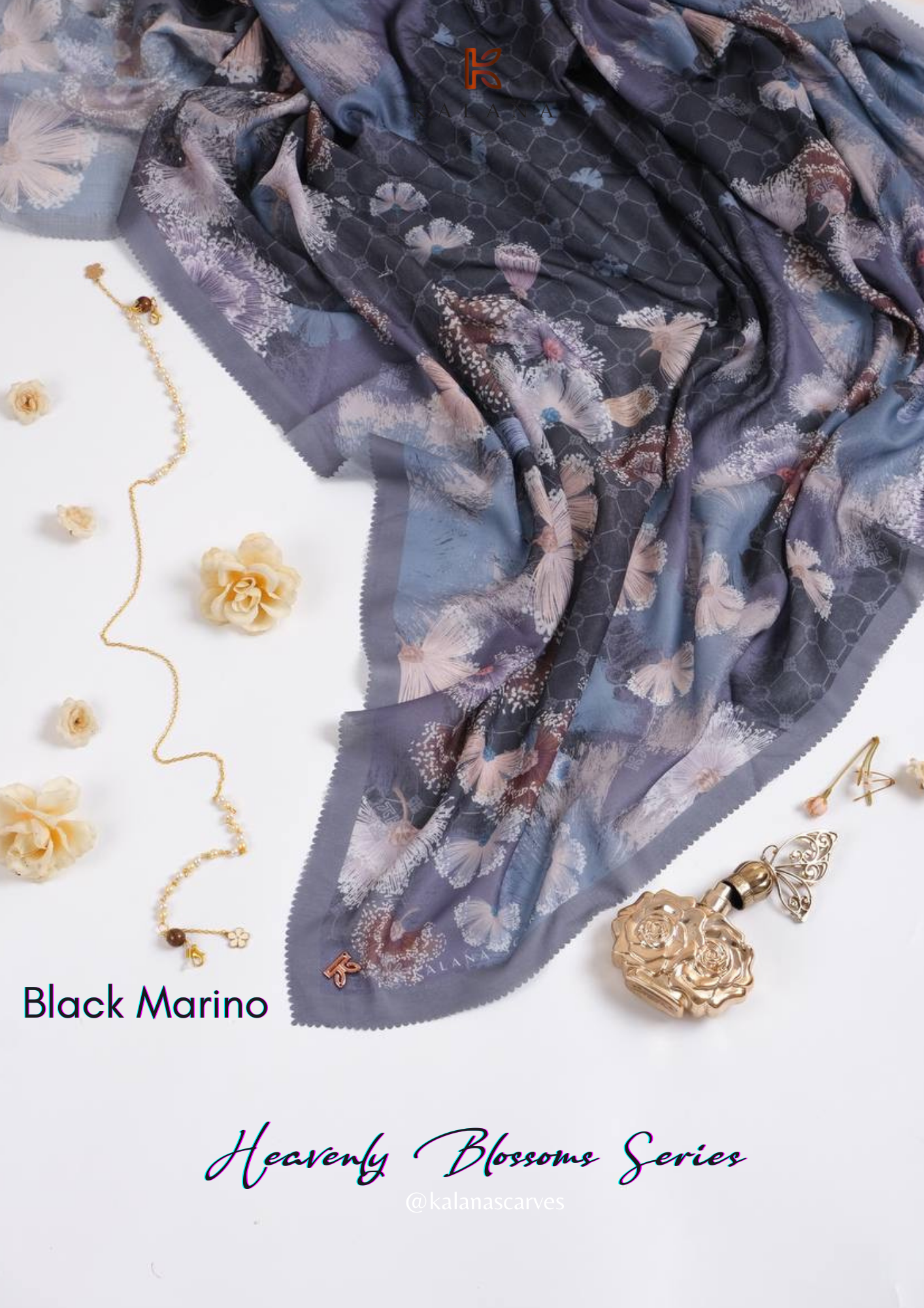 Heavenly Blossoms Series Syar'i Black Marino