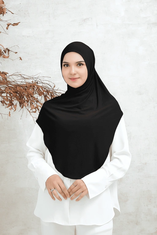 Image of Khansa Bergo Black