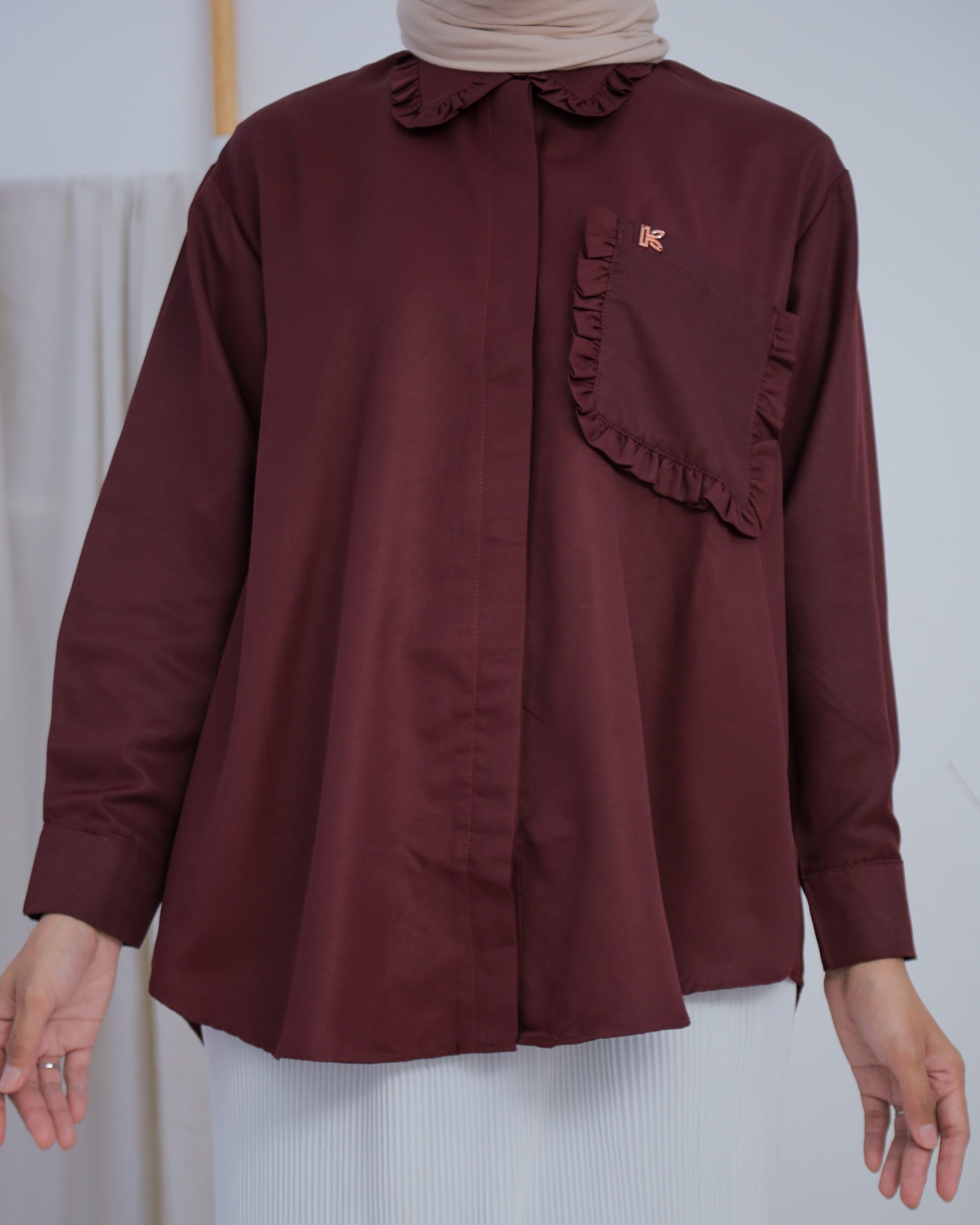 Lumina Blouse Series Maroon