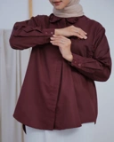Lumina Blouse Series Maroon