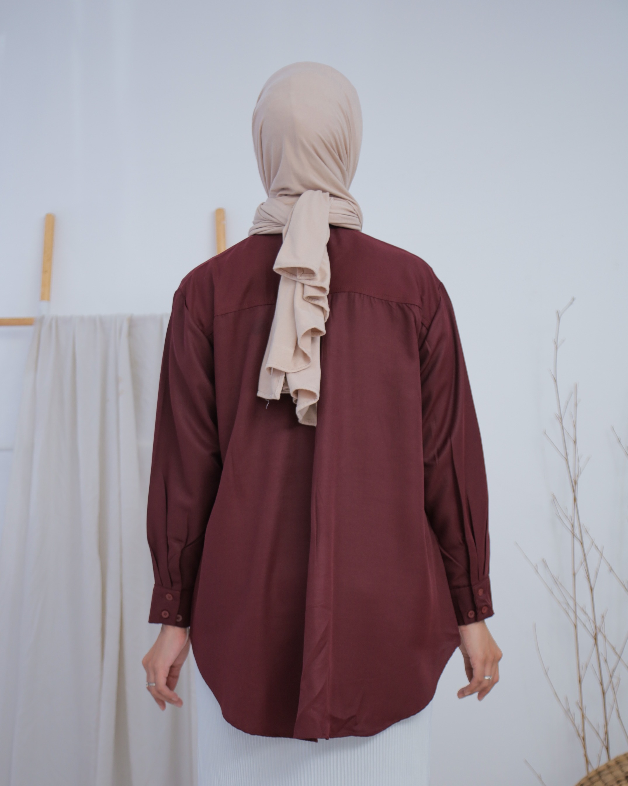 Lumina Blouse Series Maroon