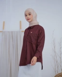 Lumina Blouse Series Maroon