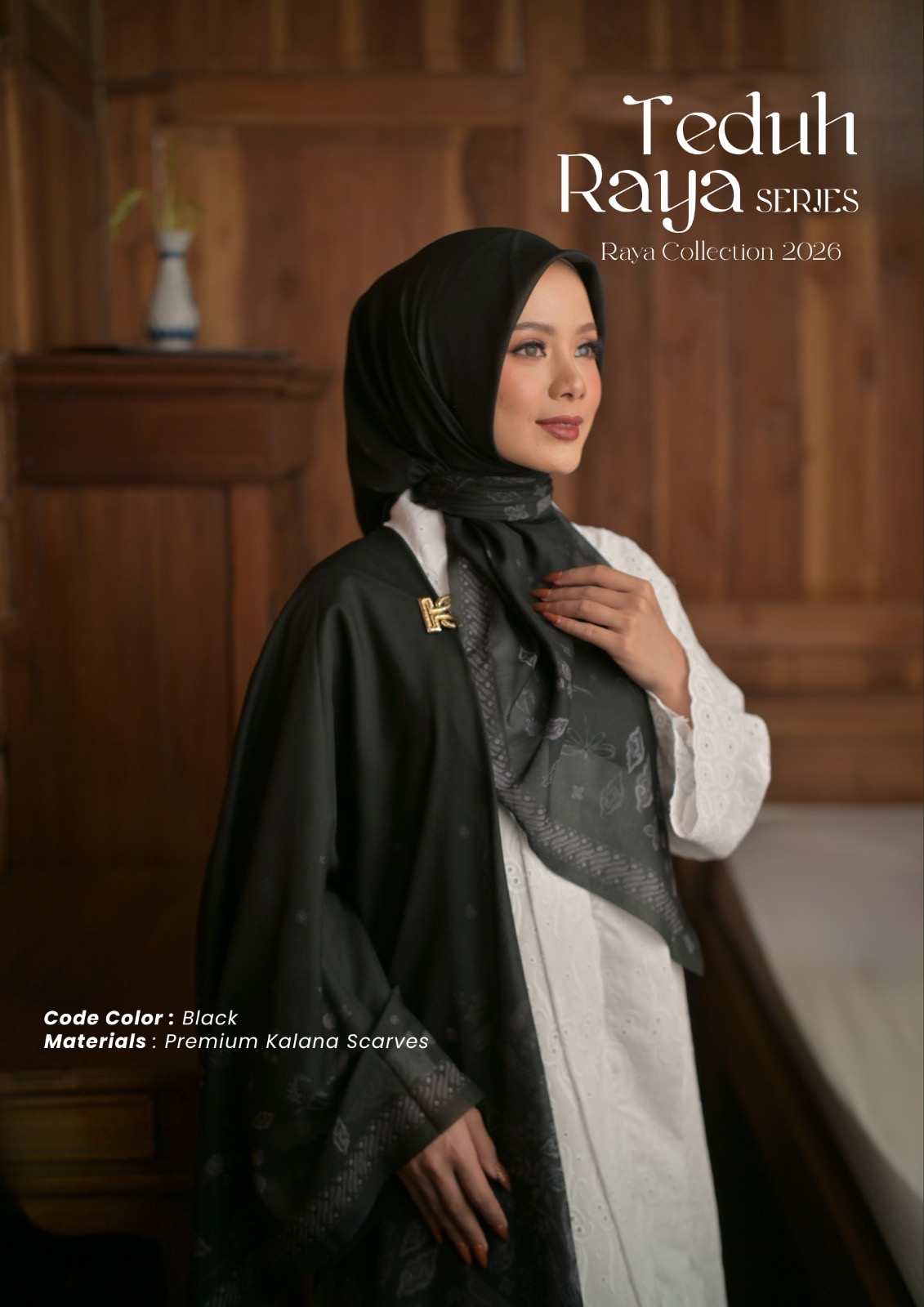 Teduh Series Signature Scarf - Black