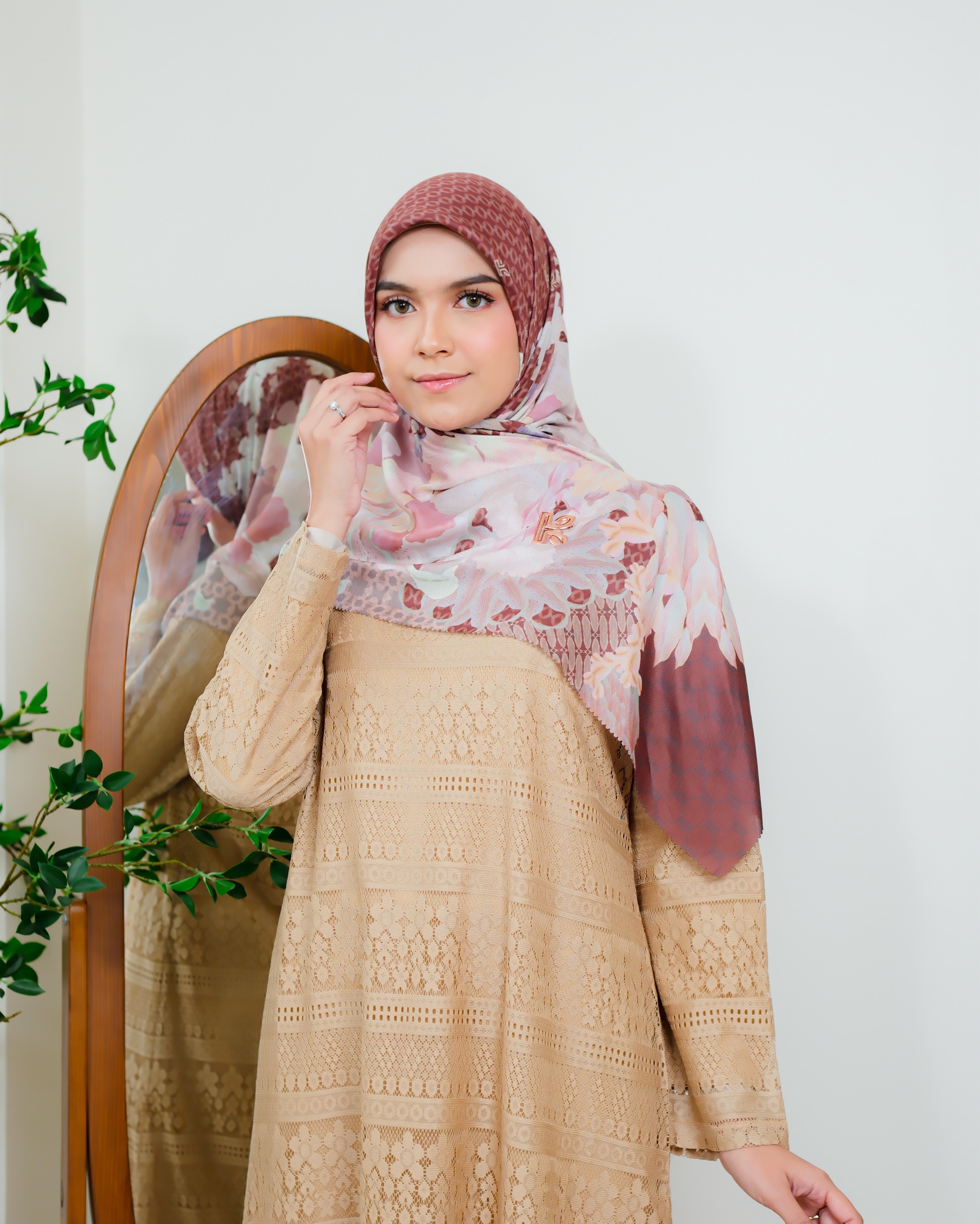 Zaujah Scarf Raya Series Syar'i Brown Mahoghany