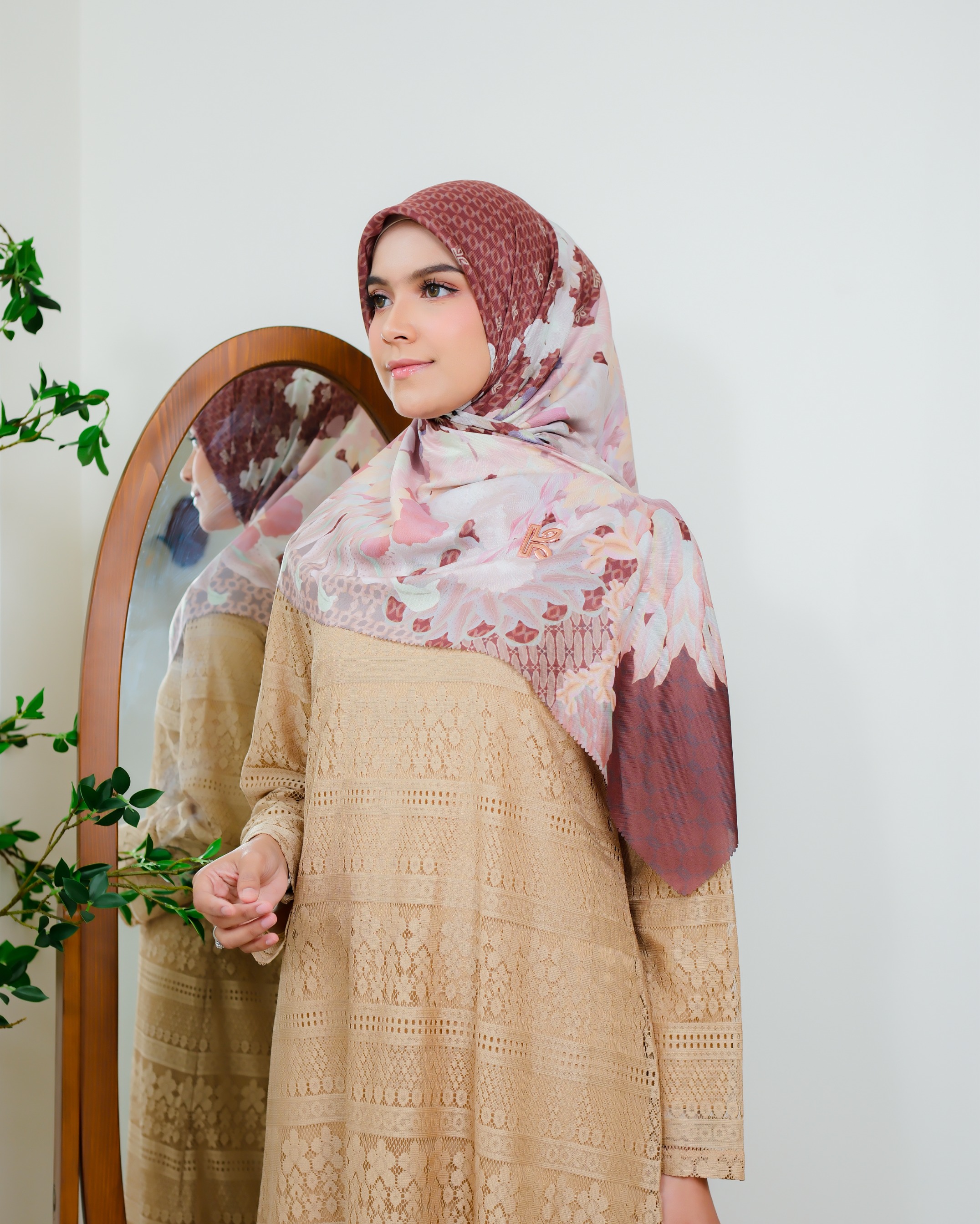 Zaujah Scarf Raya Series Syar'i Brown Mahoghany
