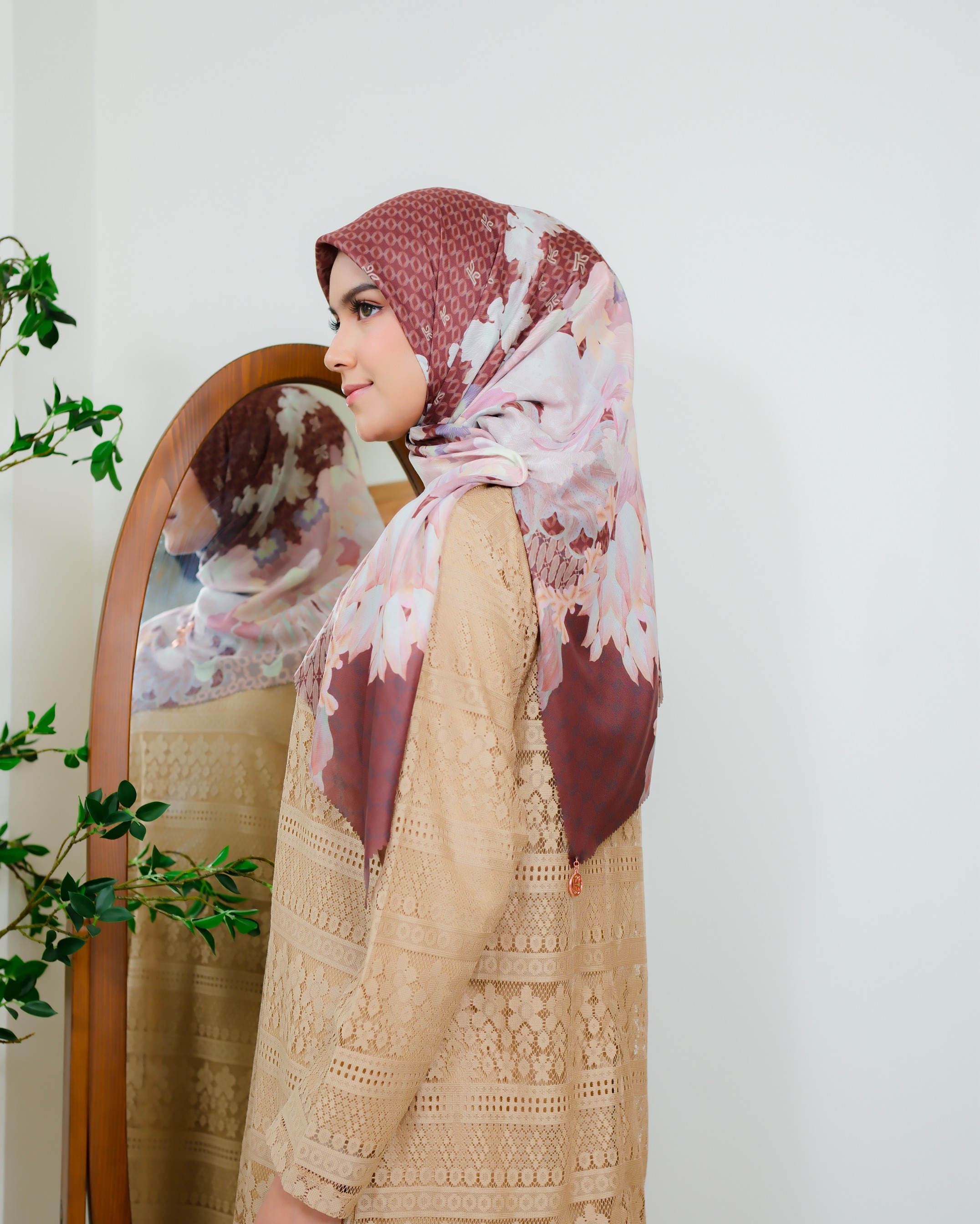 Zaujah Scarf Raya Series Syar'i Brown Mahoghany