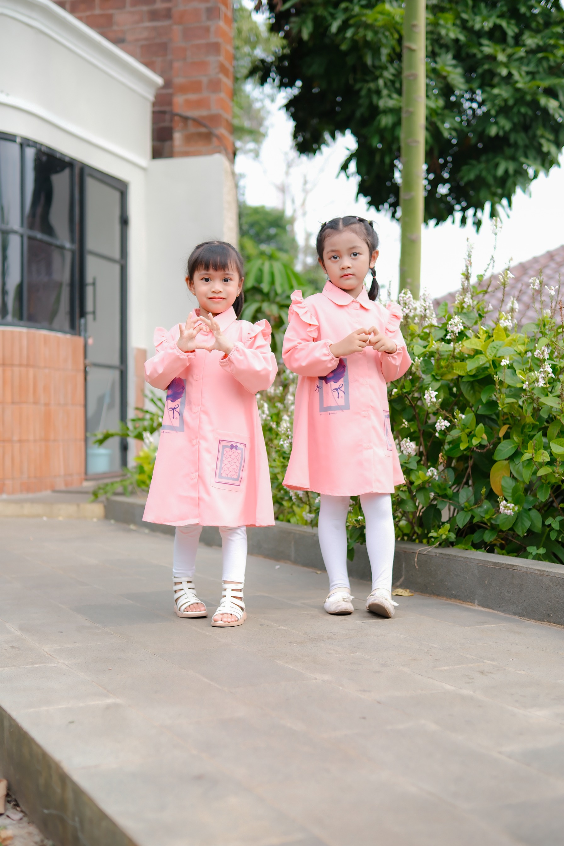 Kalana Scarves x Circle In Poppy Midi Dress Pink Coral