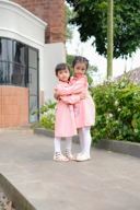 Kalana Scarves x Circle In Poppy Midi Dress Pink Coral