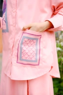Kalana Scarves x Circle In Poppy One Set Pink Coral