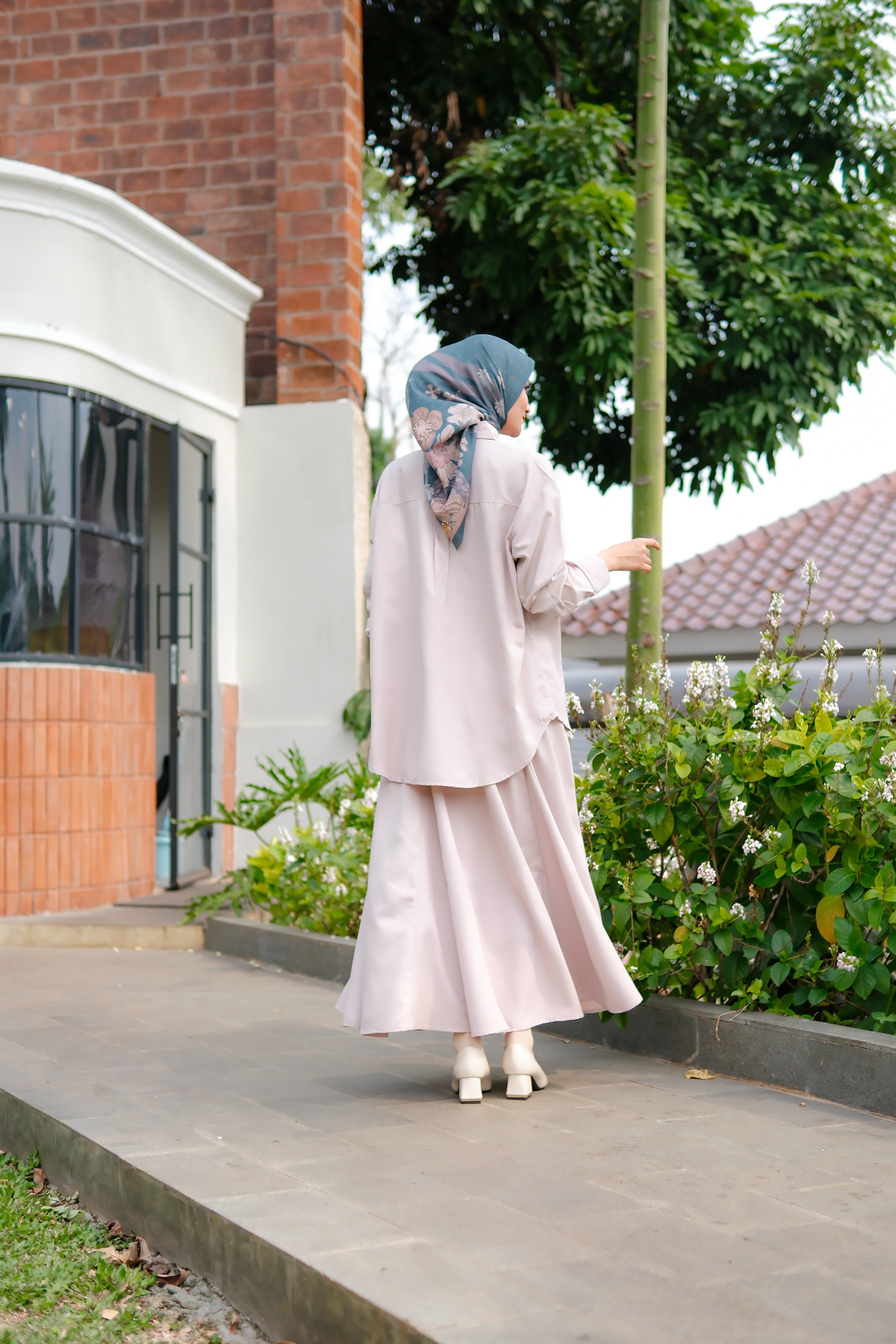 Kalana Scarves x Circle In Poppy Series Pastel Khaki