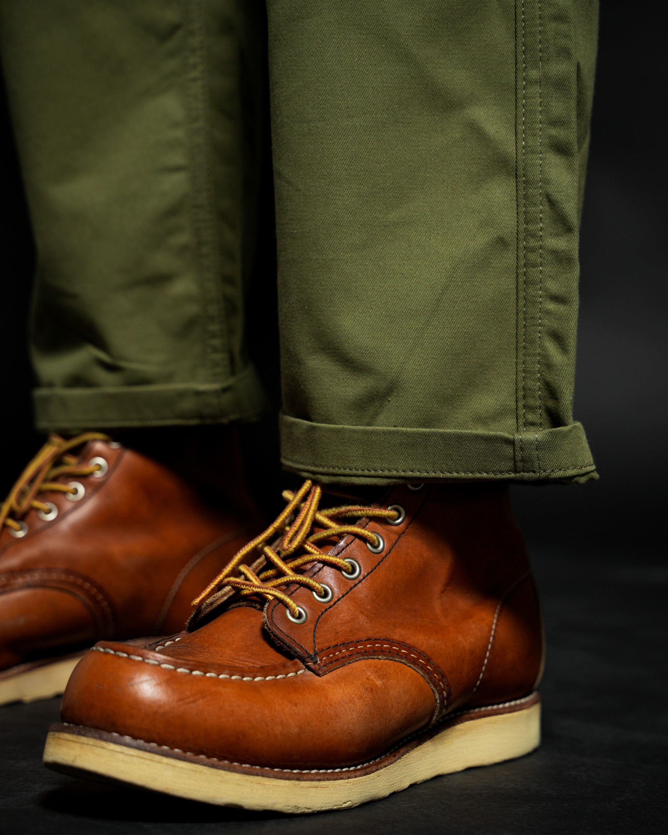 Vintage Military Fatigue Pants Olive Green Regular Fit