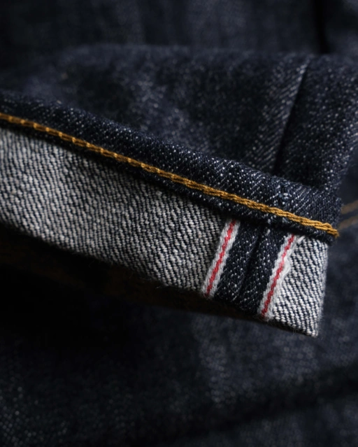 Image of Heavyweight Raw Selvedge Denim Pants - 18 oz Mad Tiger unsanforized Slim Straight Bluestates Jeans