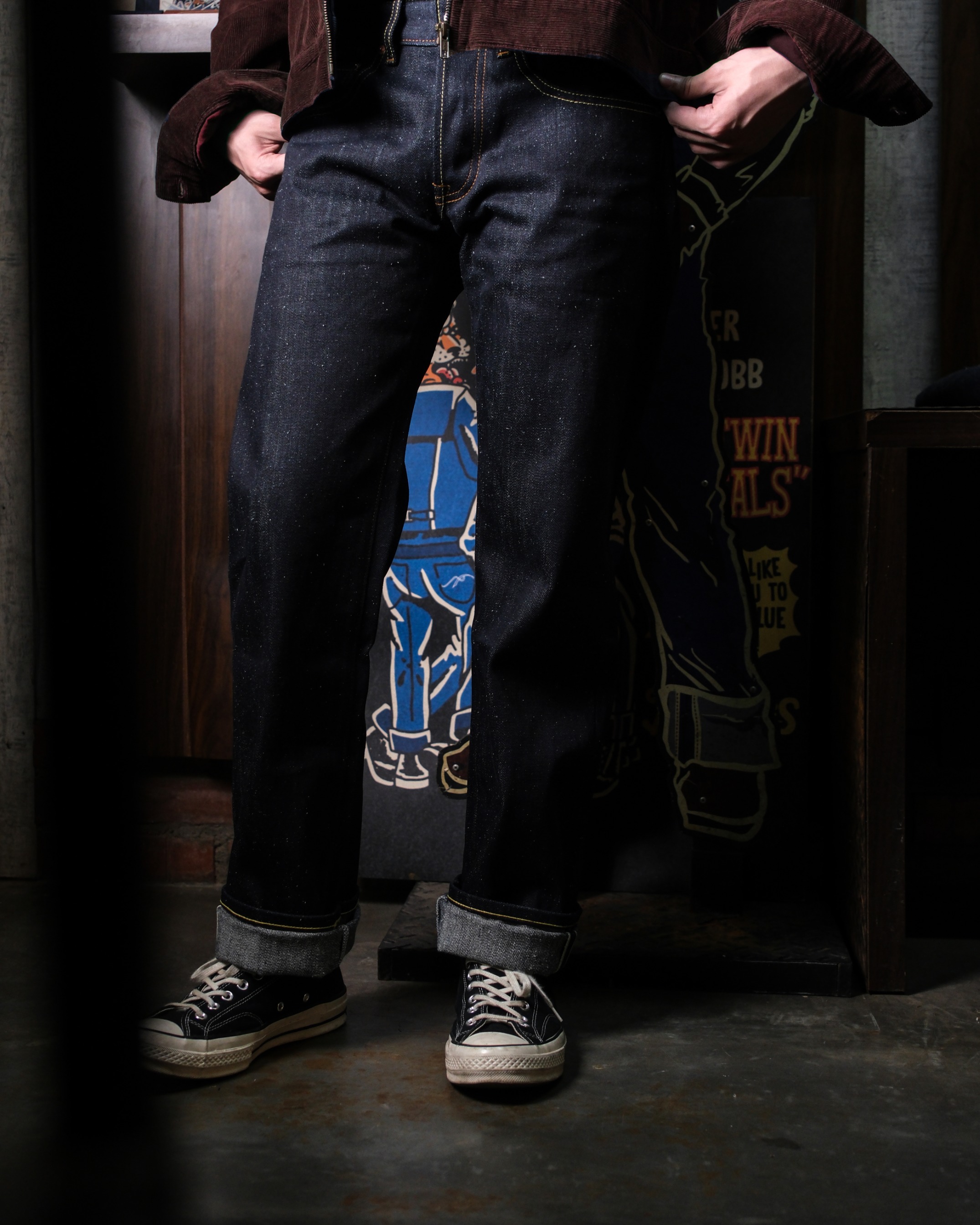Bluestates Raw Selvedge Denim - SUPER NEP 16 oz Deep Indigo Slim Straight selevdge jeans