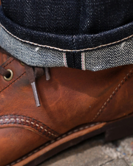 Image of Heavyweight Raw Selvedge Denim Pants - 19.5 oz Candy Strom sanforized Slim Straight / slimfit Bluestates Jeans original