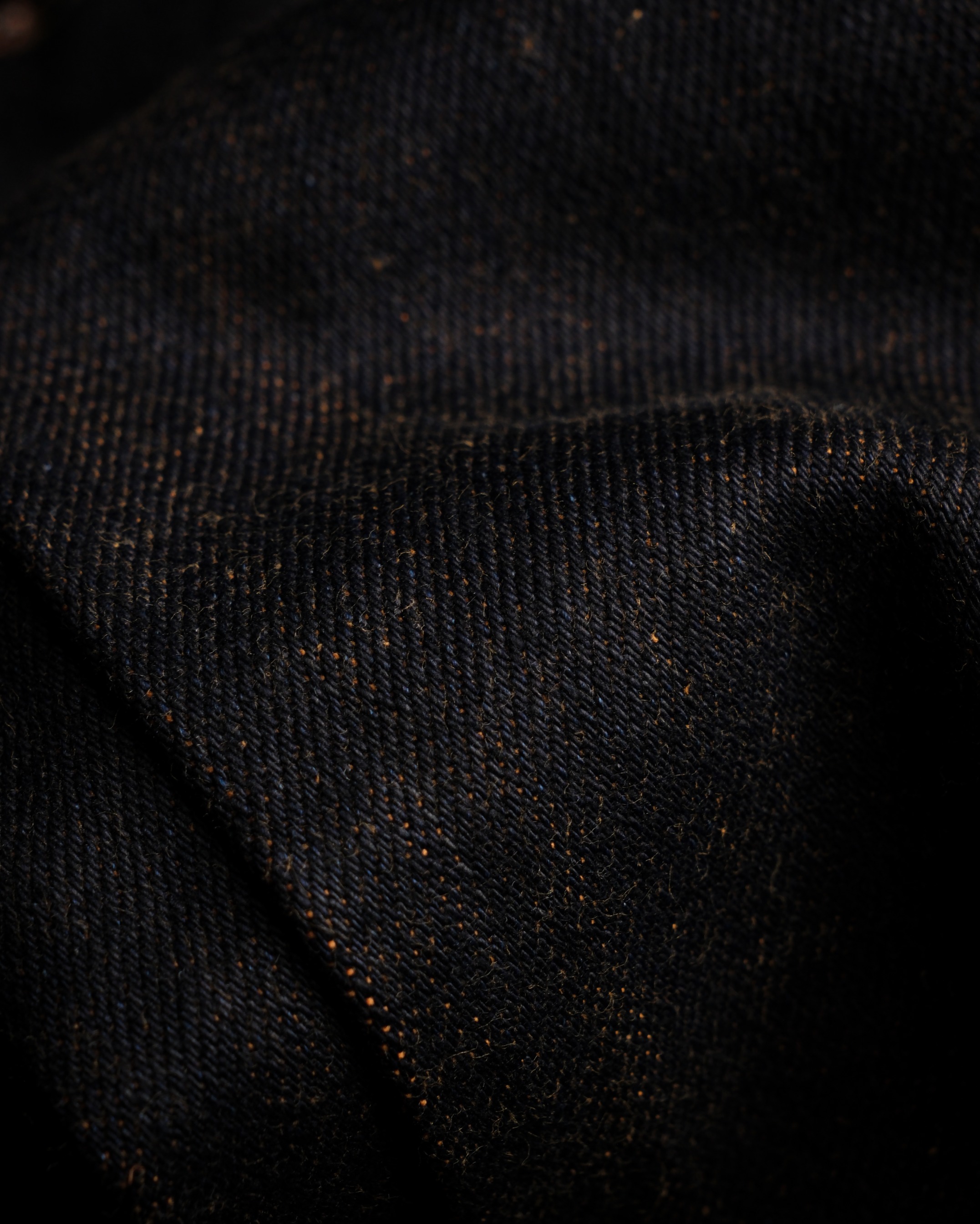 Heavyweight Raw Selvedge Bluestates Denim Pants - 22.5 oz Anniversary Orange Gold Weft unsanforized Slim Straight jeans
