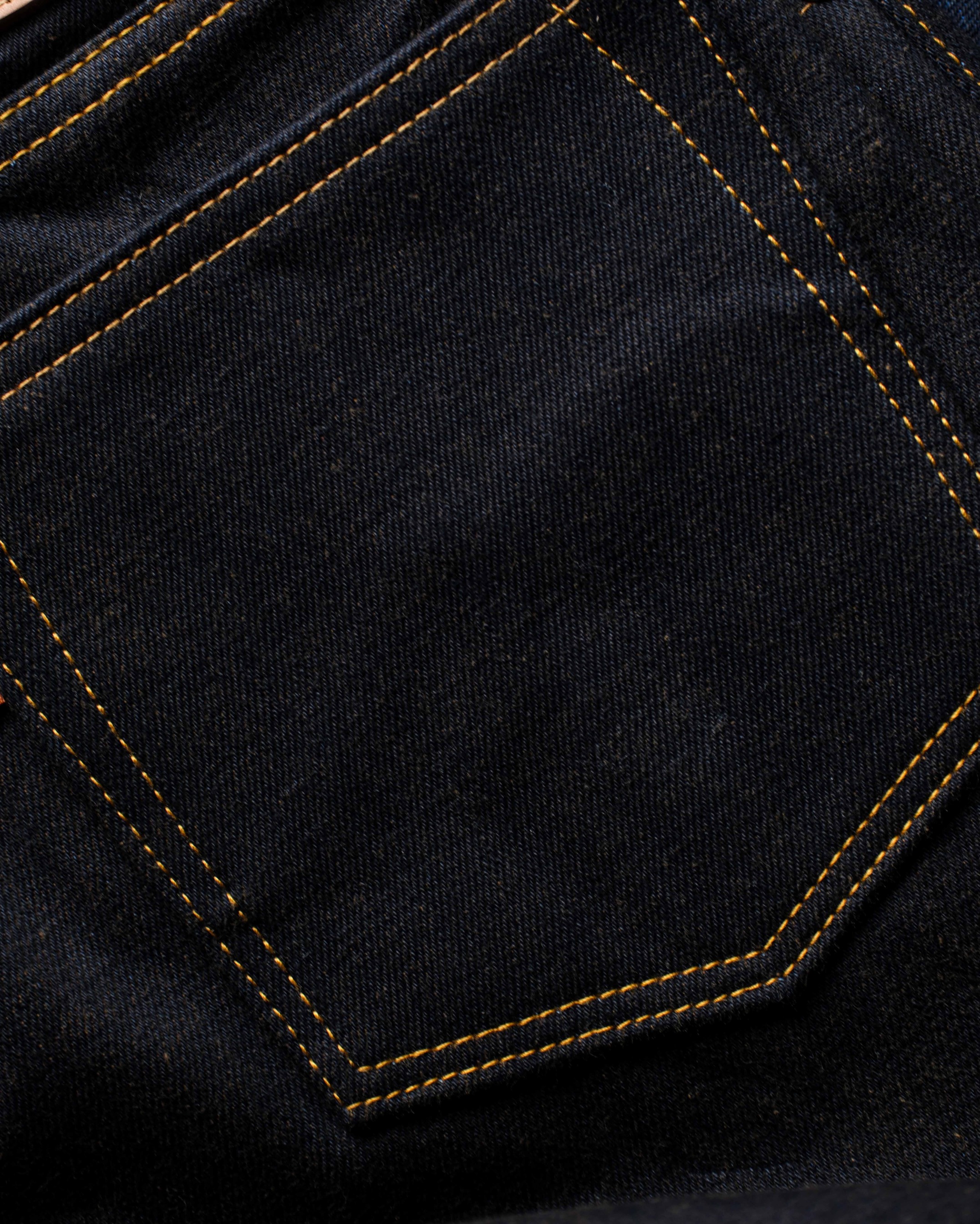 BLUESTATES raw Selvedge denim - Sugar Tiger 16oz Indigo Dark Brown Weft Australian Cotton Sanforized Slim Straight / Slim Fit Jeans