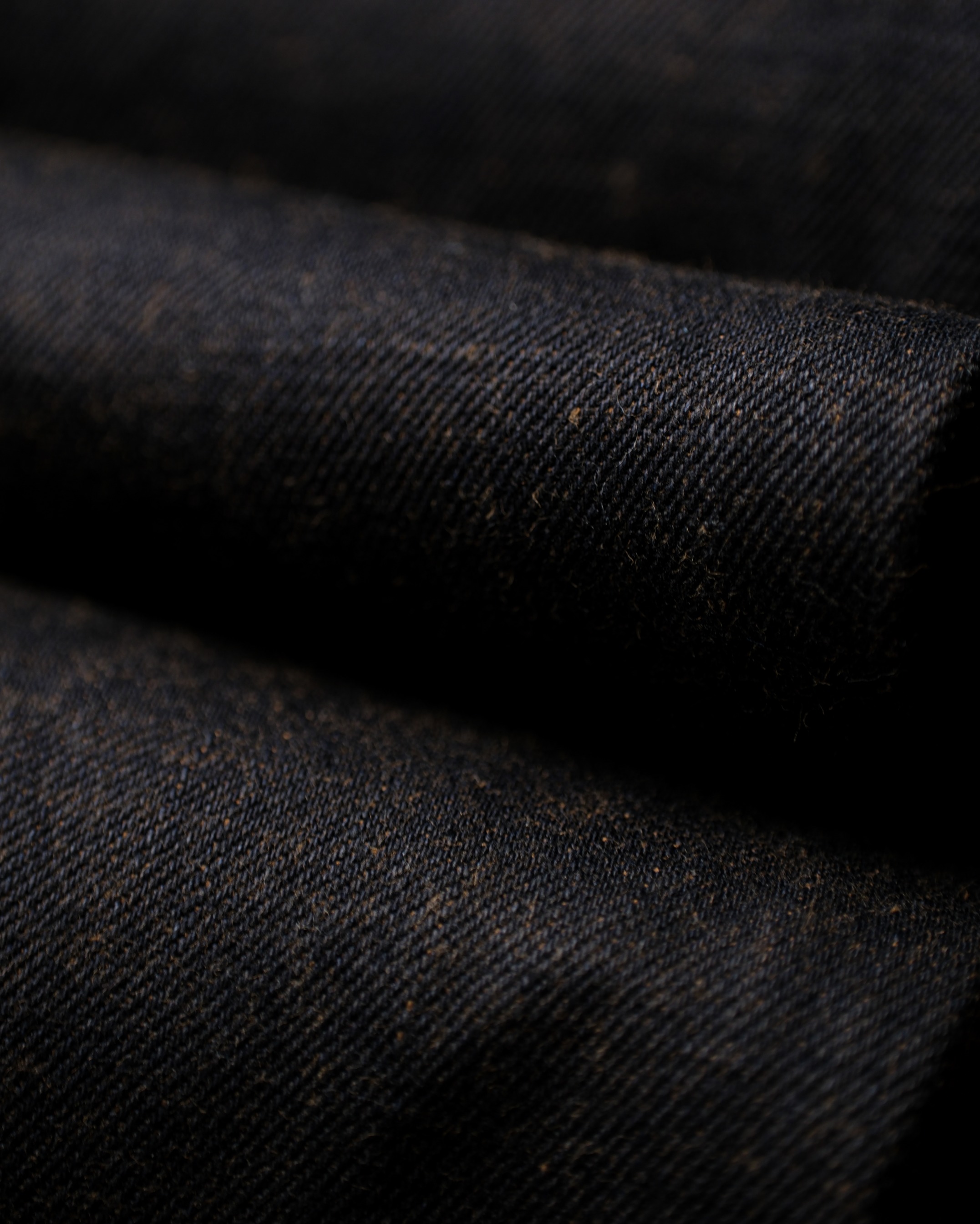 BLUESTATES raw Selvedge denim - Sugar Tiger 16oz Indigo Dark Brown Weft Australian Cotton Sanforized Slim Straight / Slim Fit Jeans
