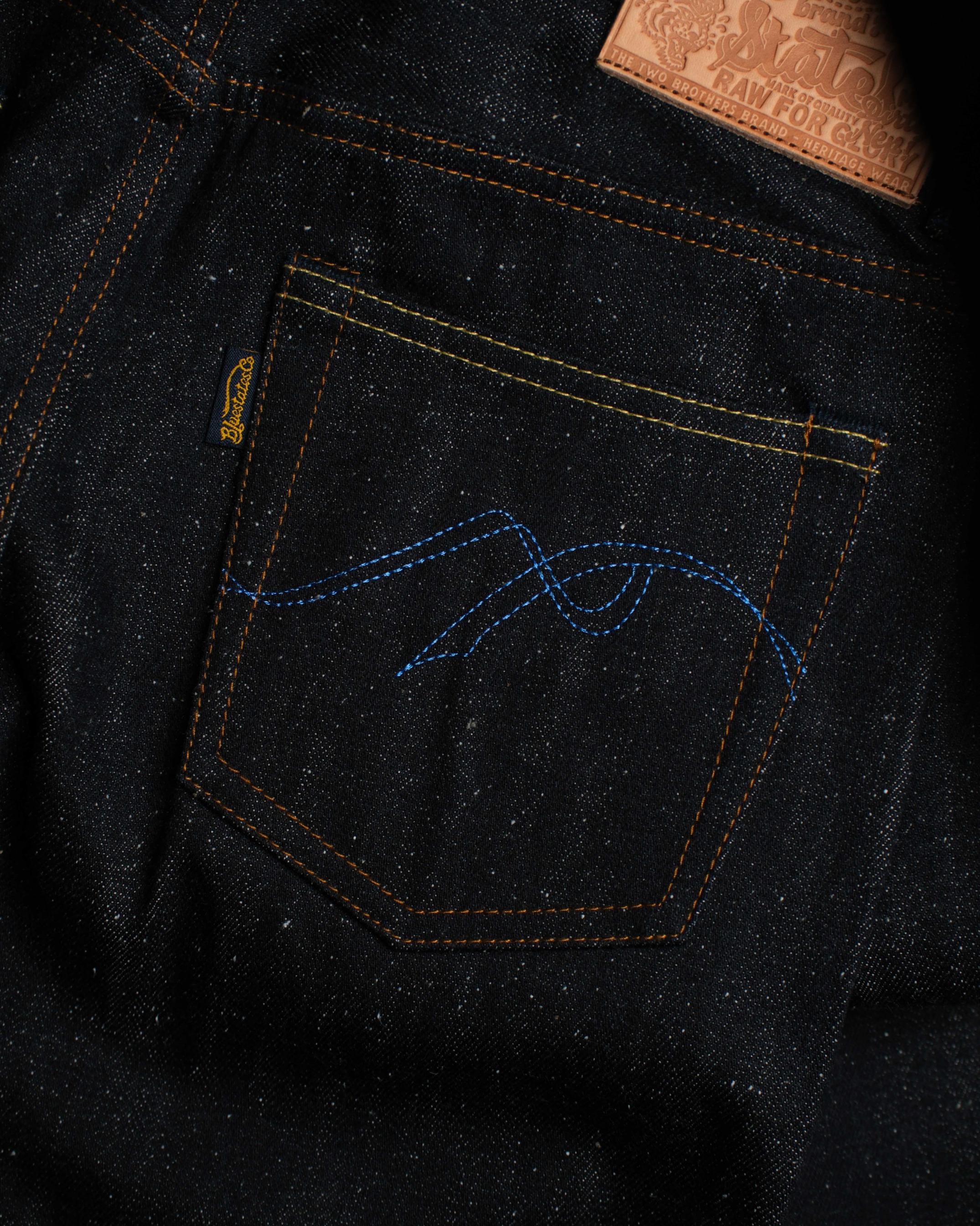 Bluestates Raw Selvedge Denim - SUPER NEP 16 oz Deep Indigo Slim Straight selevdge jeans
