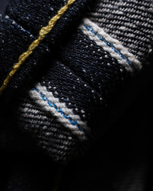 Image of Bluestates Raw Selvedge Denim - SUPER NEP 16 oz Deep Indigo Slim Straight selevdge jeans