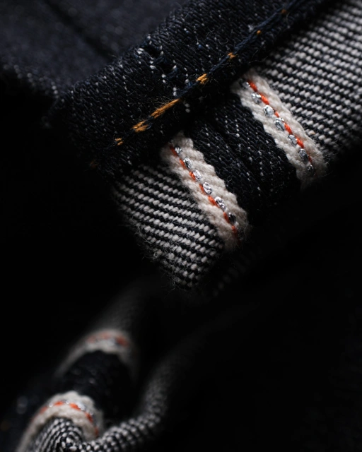 Image of Bluestates Raw Selvedge Denim - Celestial Tiger 16 oz Deep Indigo Slim Straight selevdge jeans