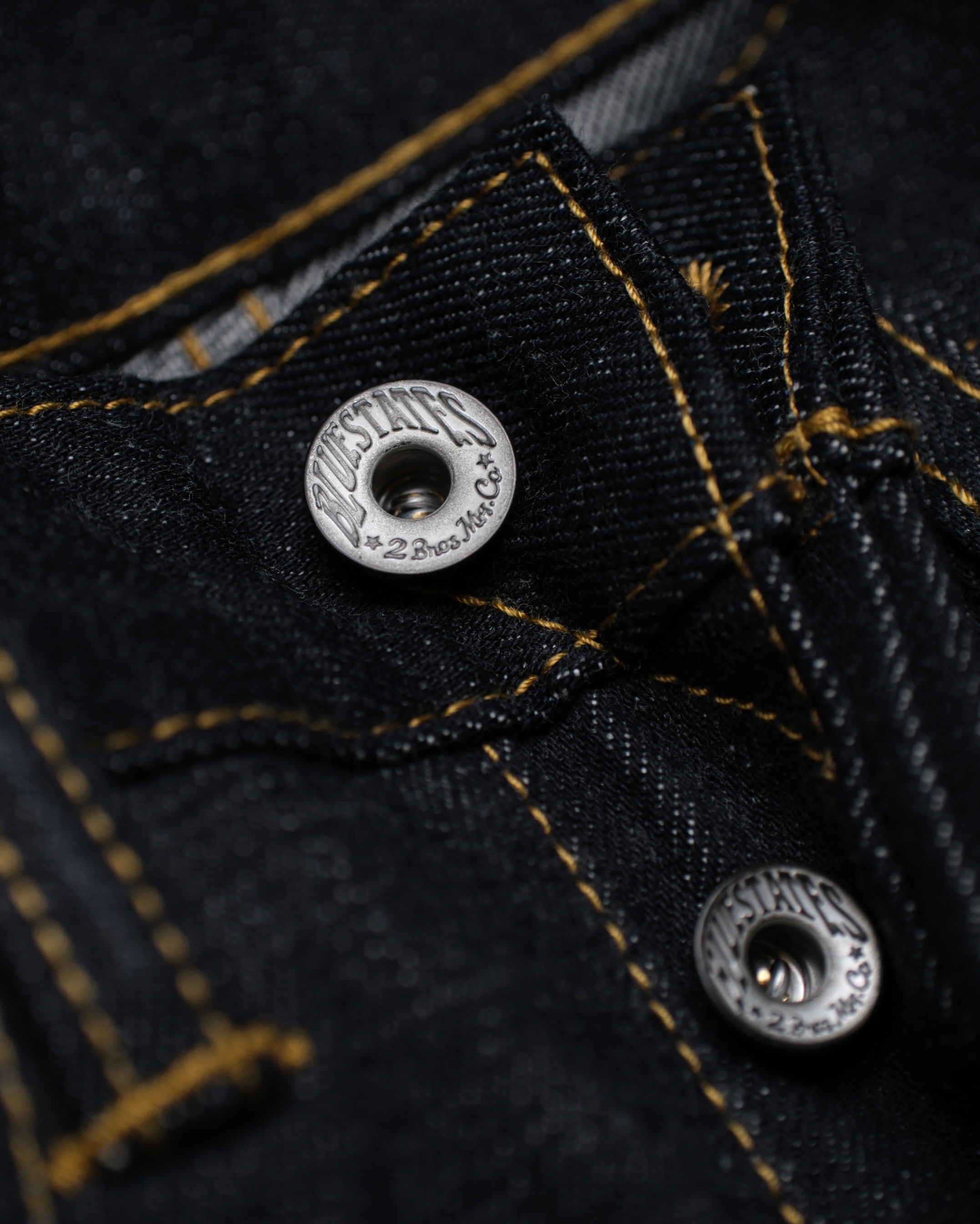 Bluestates Raw Selvedge Denim - Celestial Tiger 16 oz Deep Indigo Slim Straight selevdge jeans