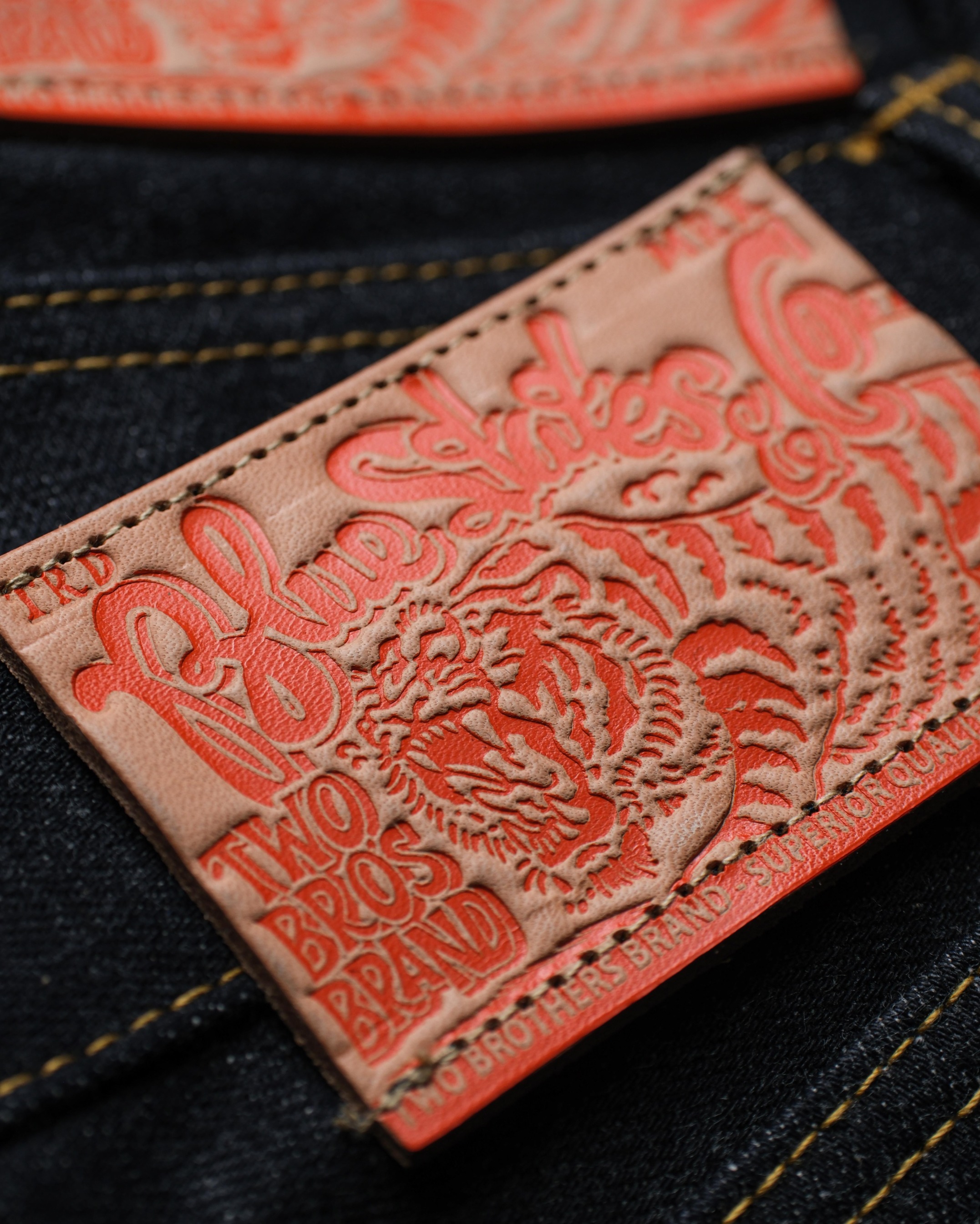 Bluestates Raw Selvedge Denim - Celestial Tiger 16 oz Deep Indigo Slim Straight selevdge jeans
