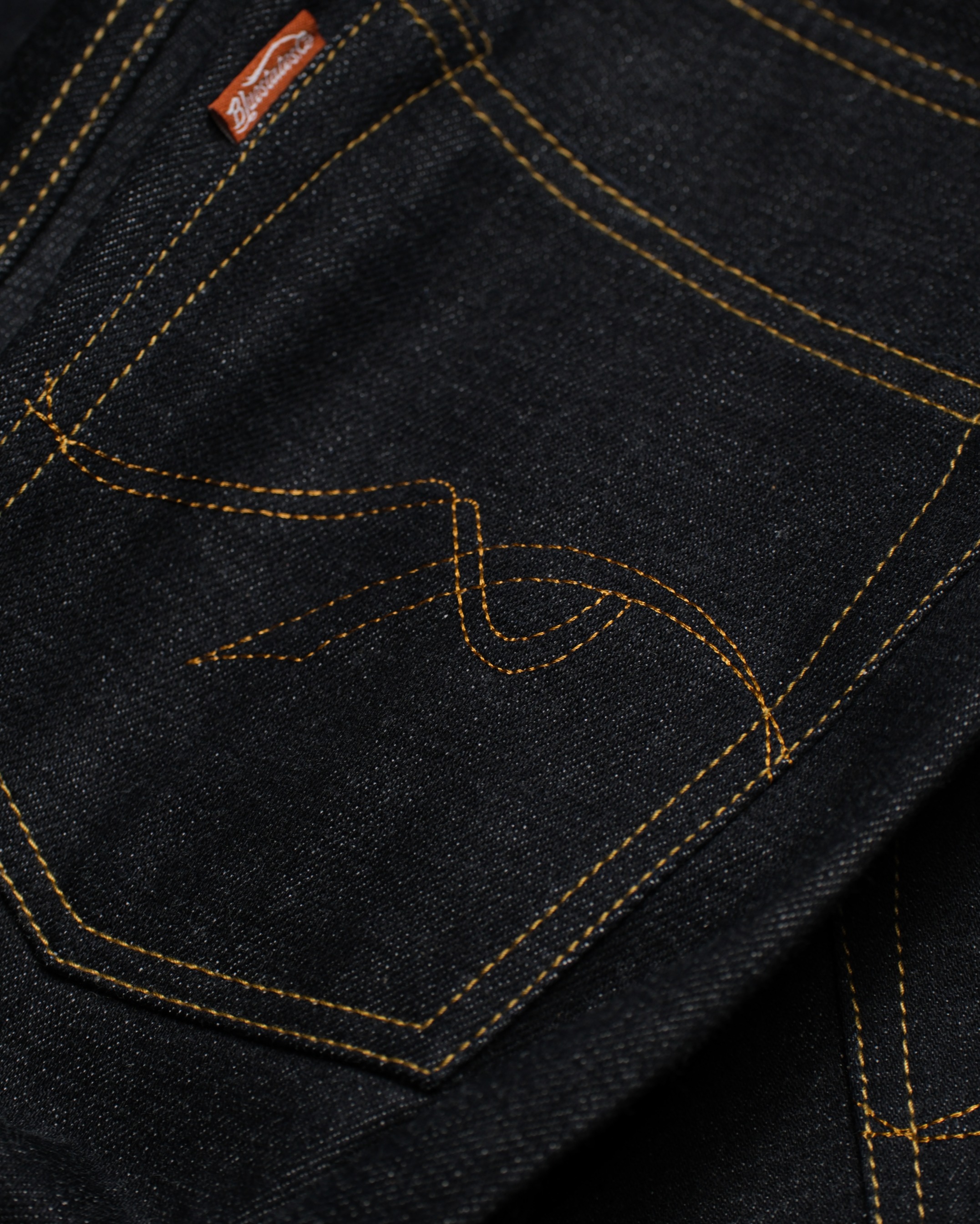 Bluestates Raw Selvedge Denim - Celestial Tiger 16 oz Deep Indigo Slim Straight selevdge jeans