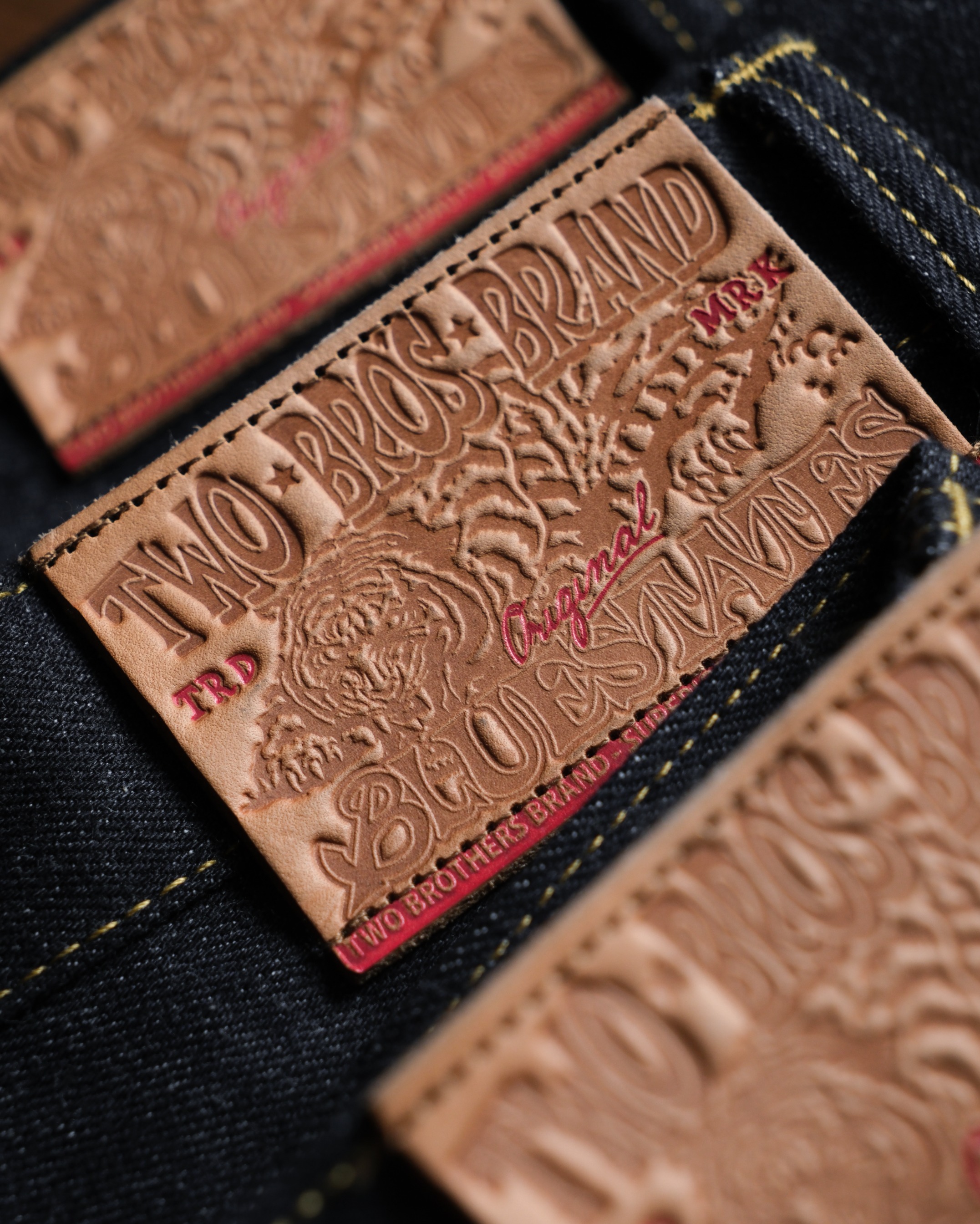 Bluestates Raw Selvedge Denim - Pink Throttle 16 oz Australian cotton Deep Indigo rope dyed Slim Straight selevdge jeans