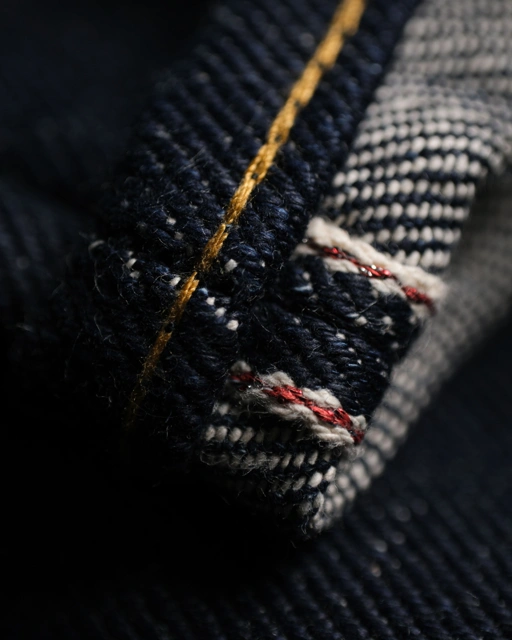 Image of Bluestates 25oz Heavyweight Denim Selvedge Pants - Vintage Deep indigo Electrum Red sanforized Slim Straight jeans