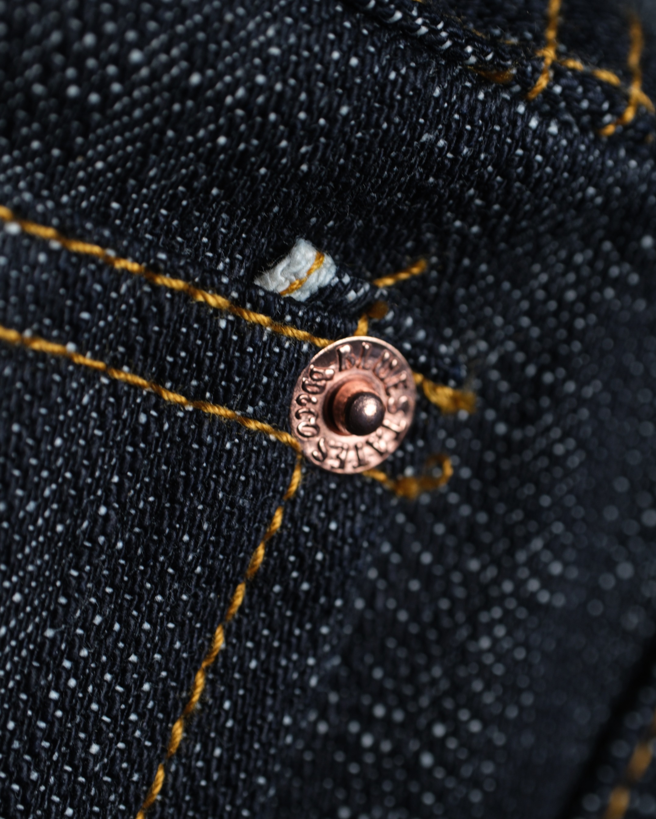 Raw Selvedge Denim - Oriental Tiger 14.75 oz Super Cross Slub Sanforized Selvedge Slim Straight / Slim Fit Jeans Bluestates