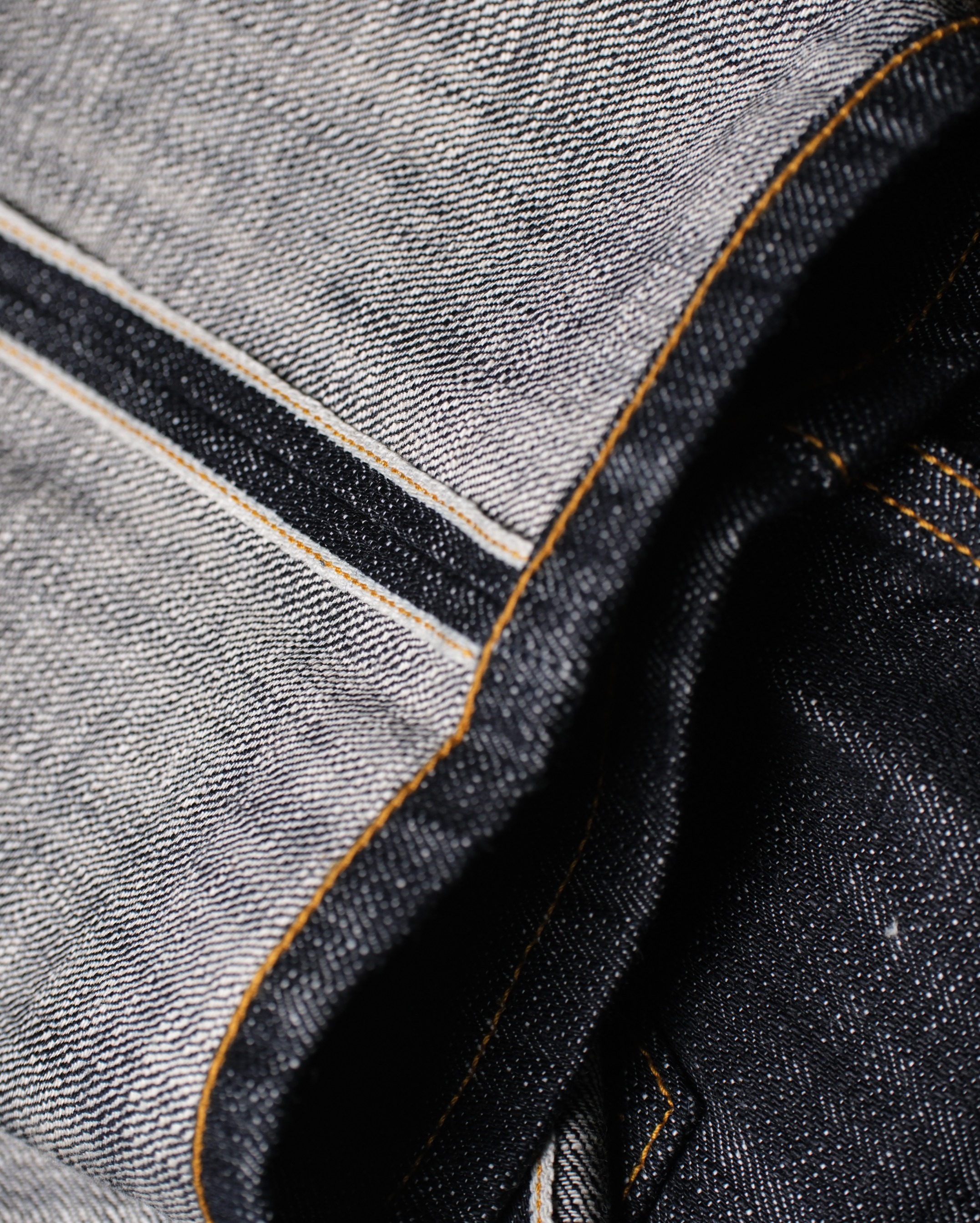 Raw Selvedge Denim - Oriental Tiger 14.75 oz Super Cross Slub Sanforized Selvedge Slim Straight / Slim Fit Jeans Bluestates