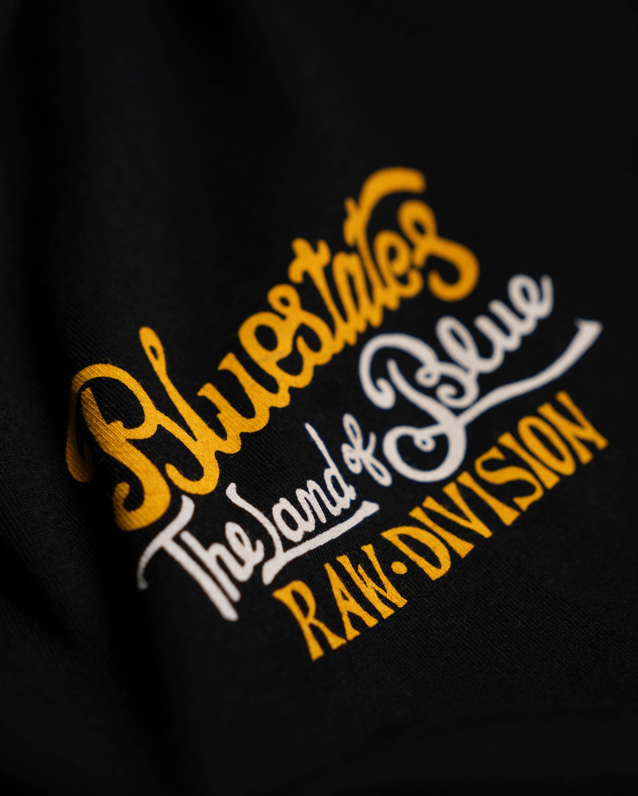 Bluestates Vintage Basic Black Tshirt Classic - Cotton combed 24s