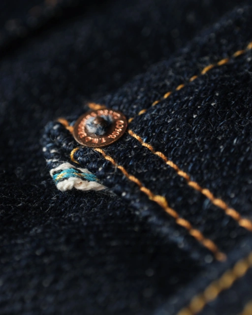 Image of Bluestates 25oz Heavyweight Denim Selvedge Pants - Vintage Deep indigo Siberian Tiger  sanforized Slim Straight jeans
