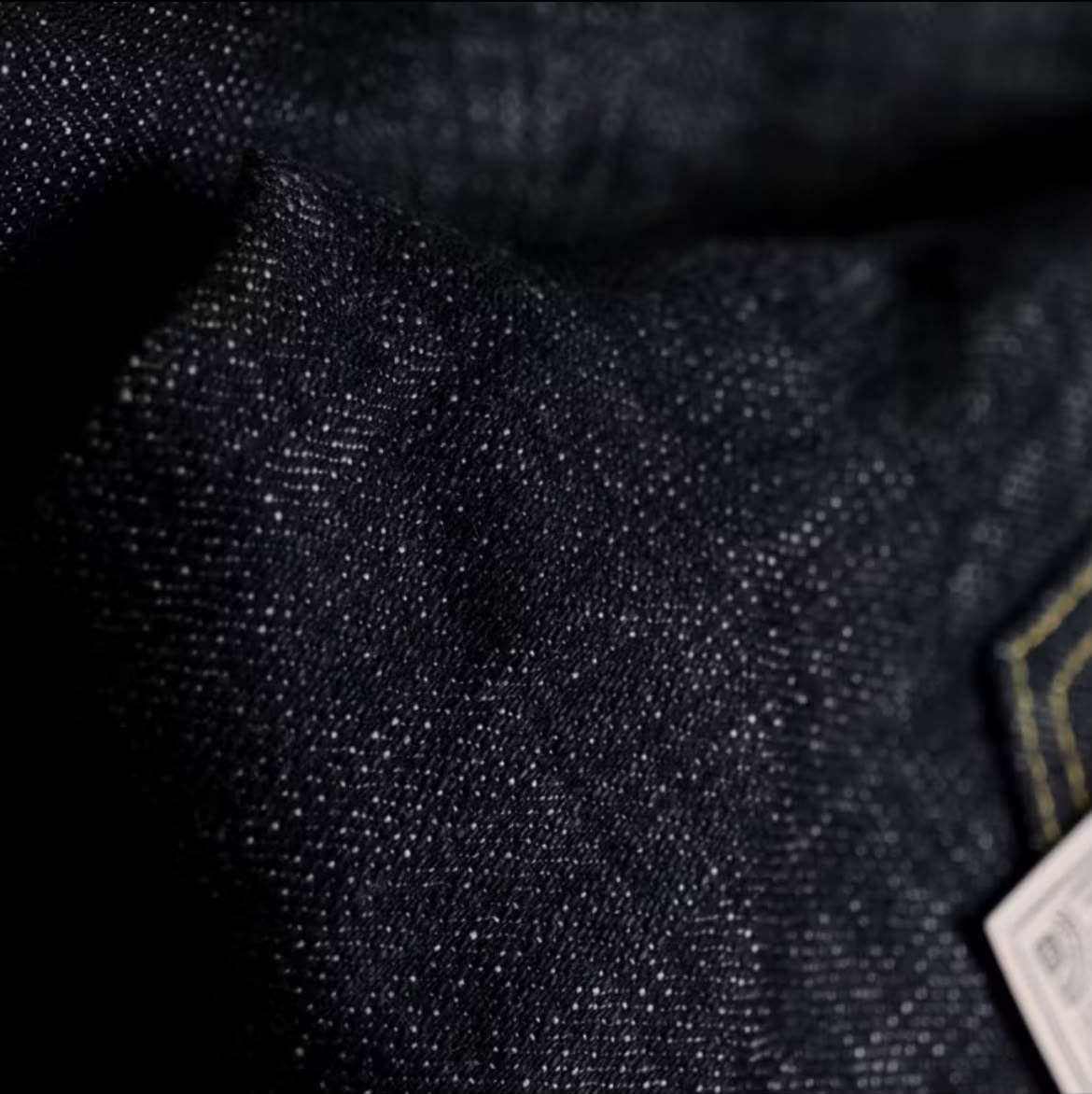 Bluestates 21.7oz Heavyweight Denim Selvedge Pants - Deep indigo Blue Porcelain sanforized Slim Straight jeans