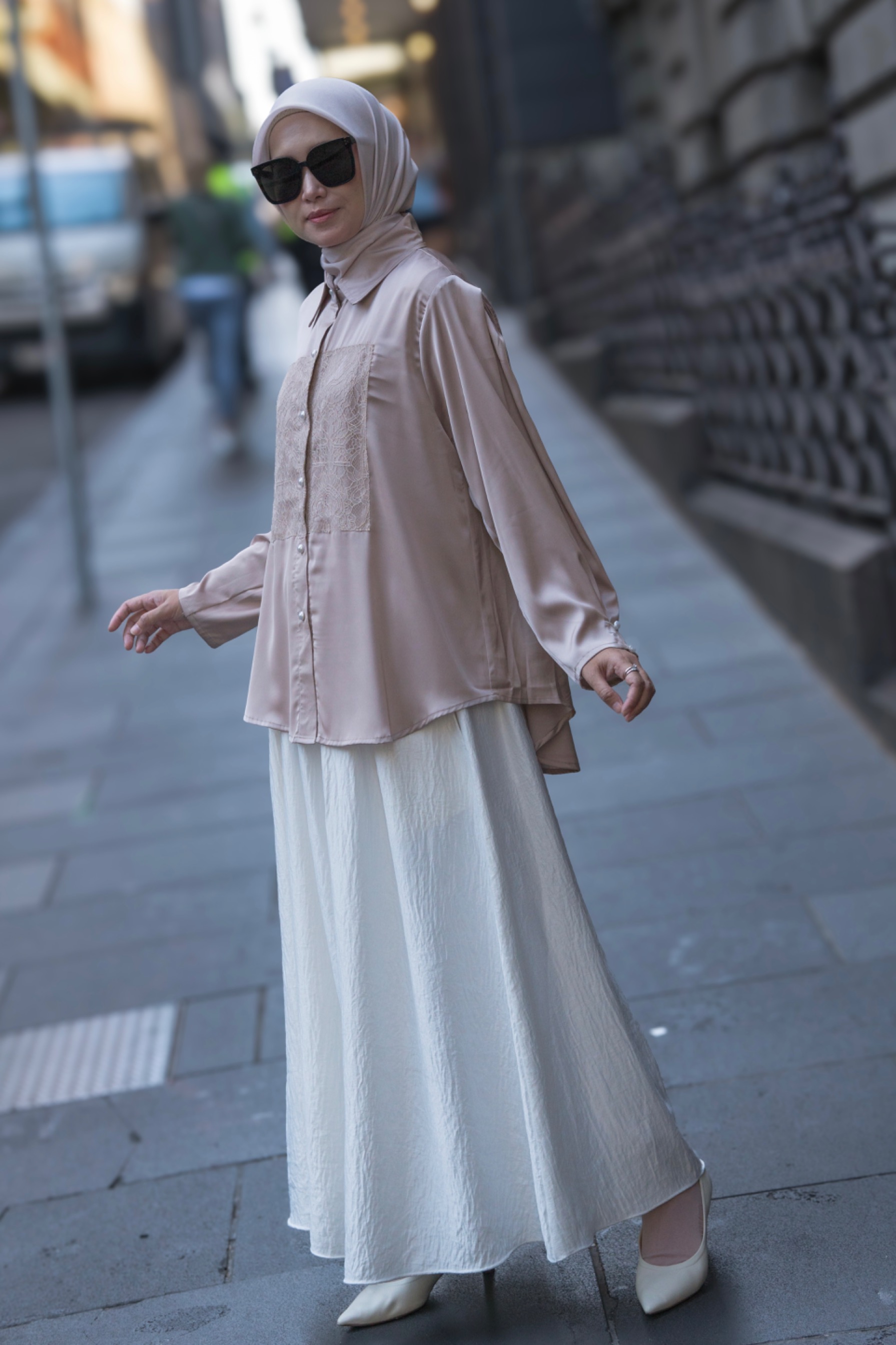 ELLEN Shirt in Nude - Darlene Series