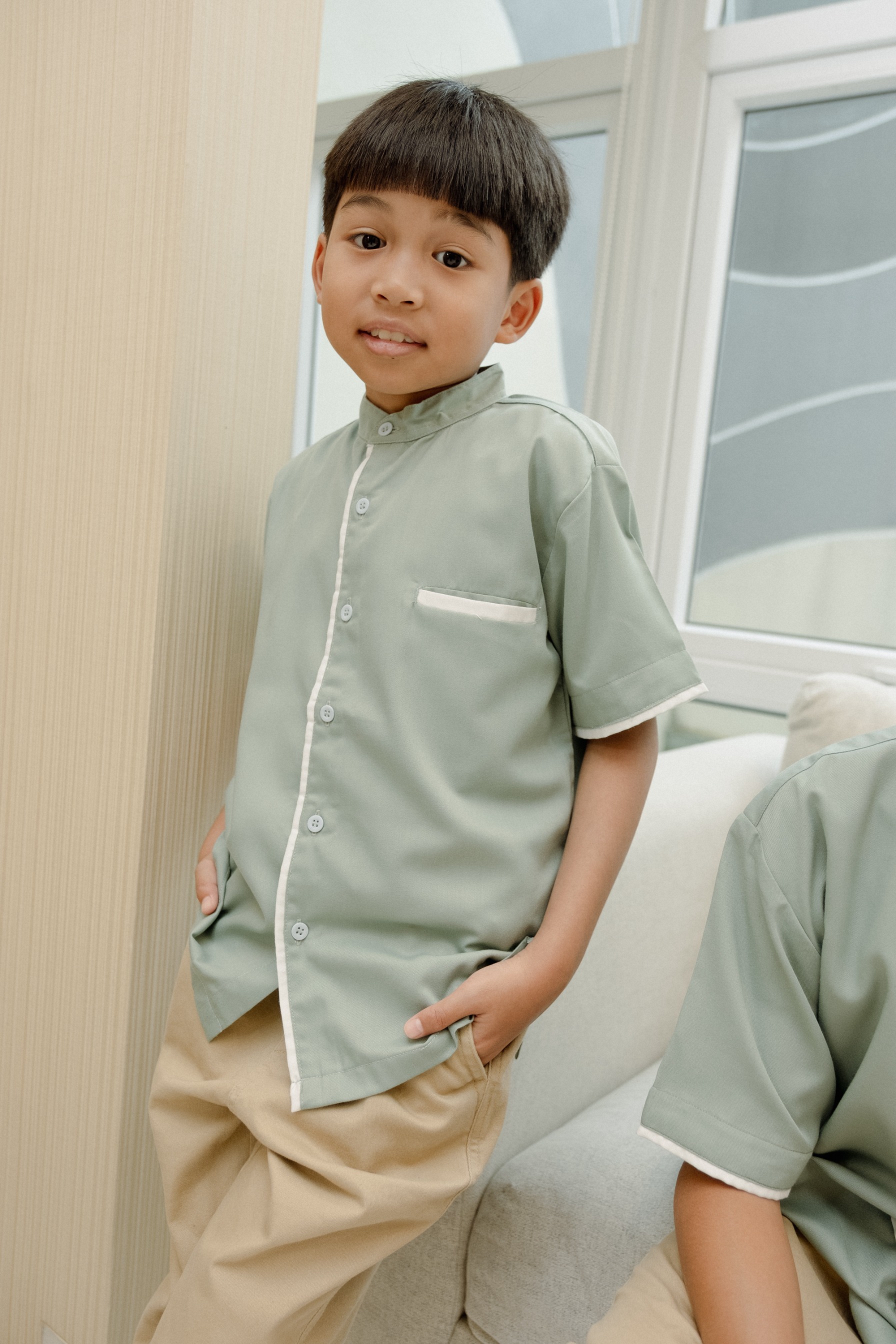 Lustre Shirt Kids - Sage - Signature Collection