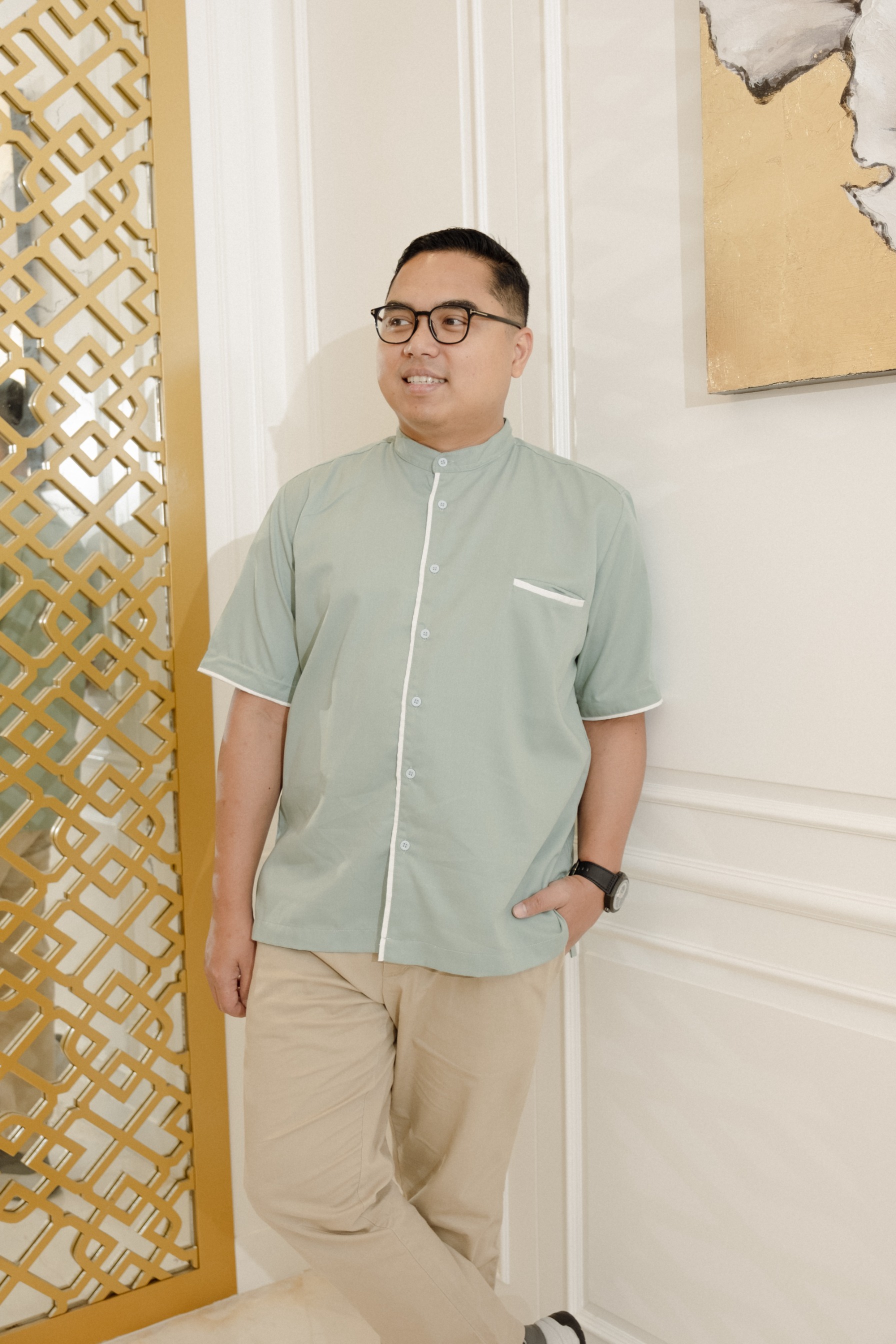 Lustre Shirt Man - Sage - Signature Collection