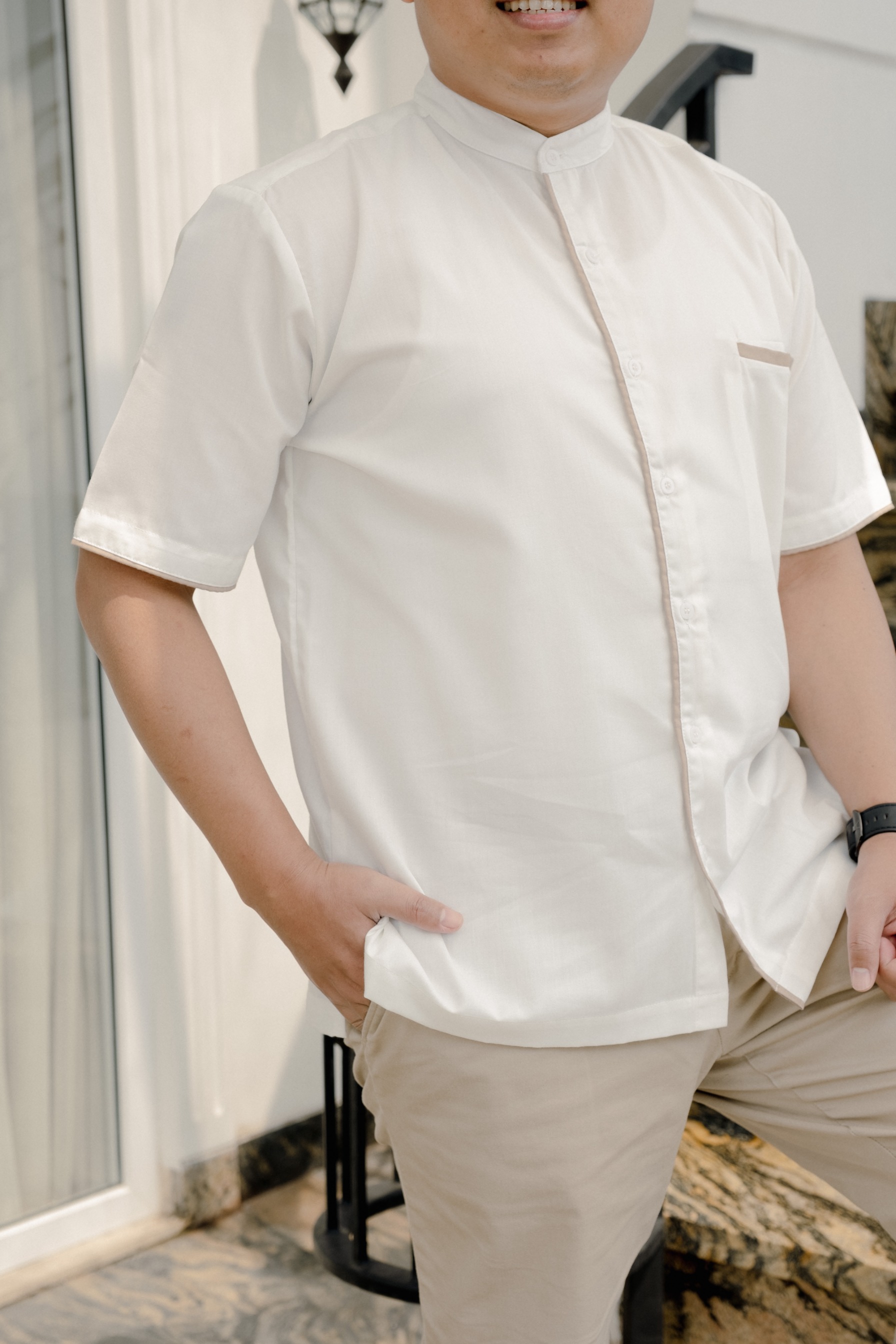 Lustre Shirt Man - Cloud Cream - Signature Collection