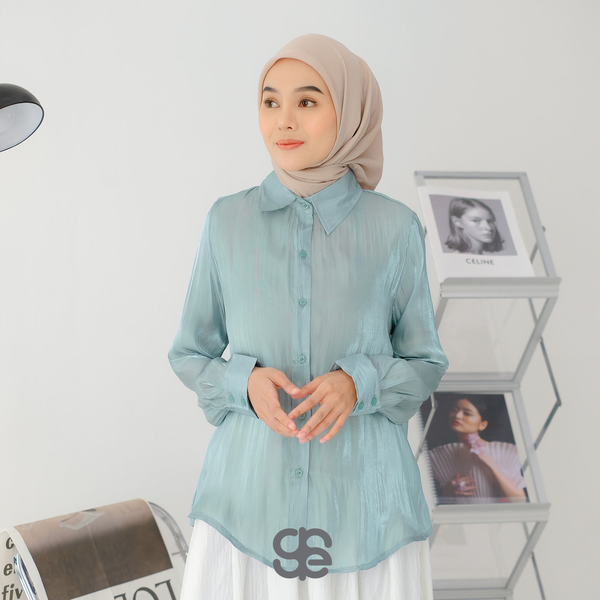 Glea Shirt - Aqua Sky