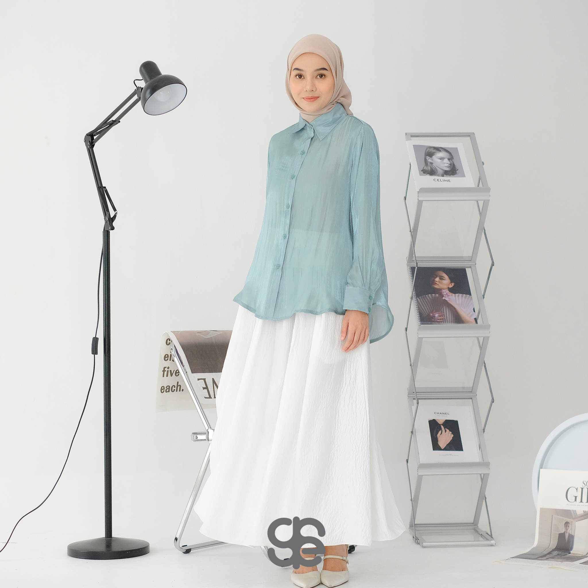 Glea Shirt - Aqua Sky