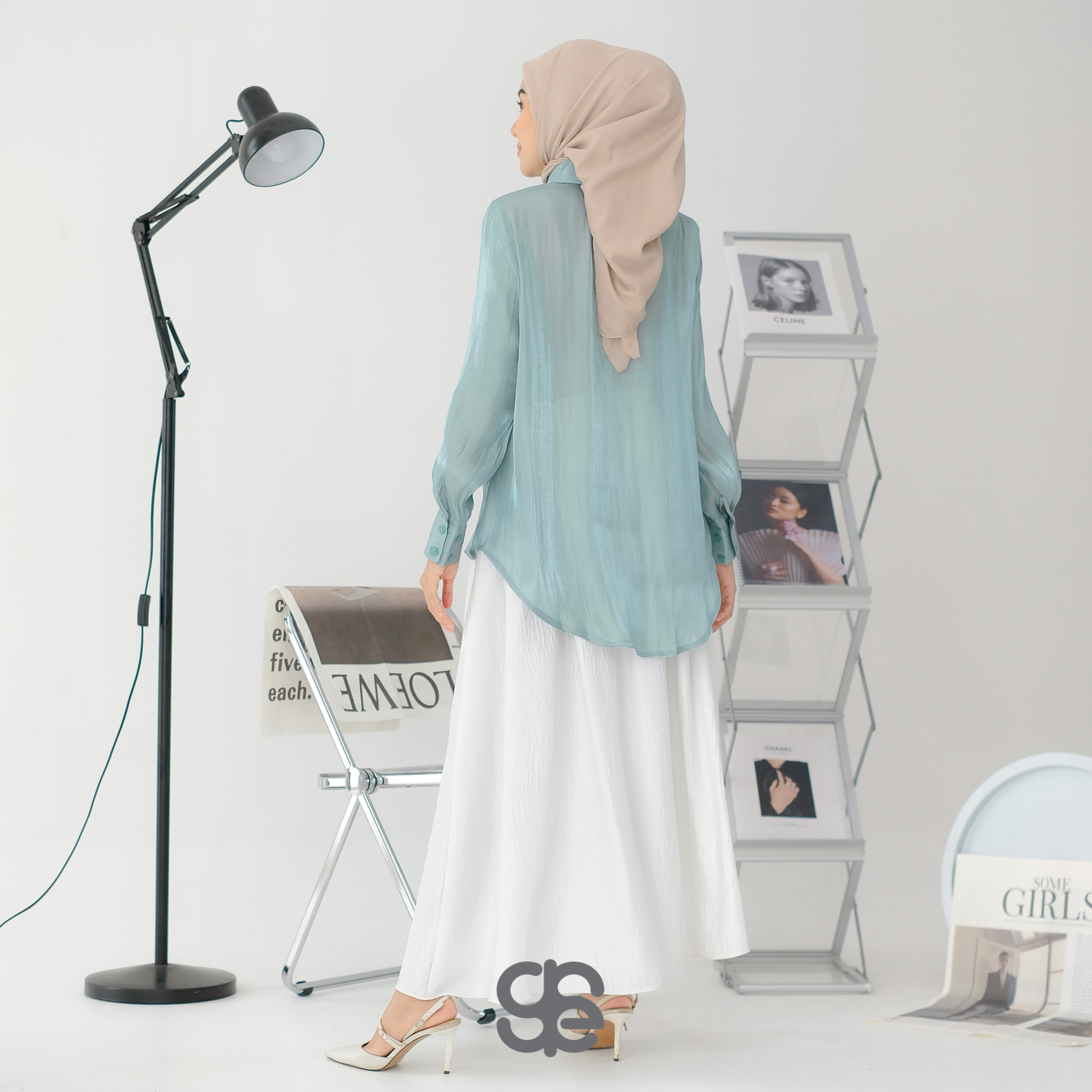 Glea Shirt - Aqua Sky