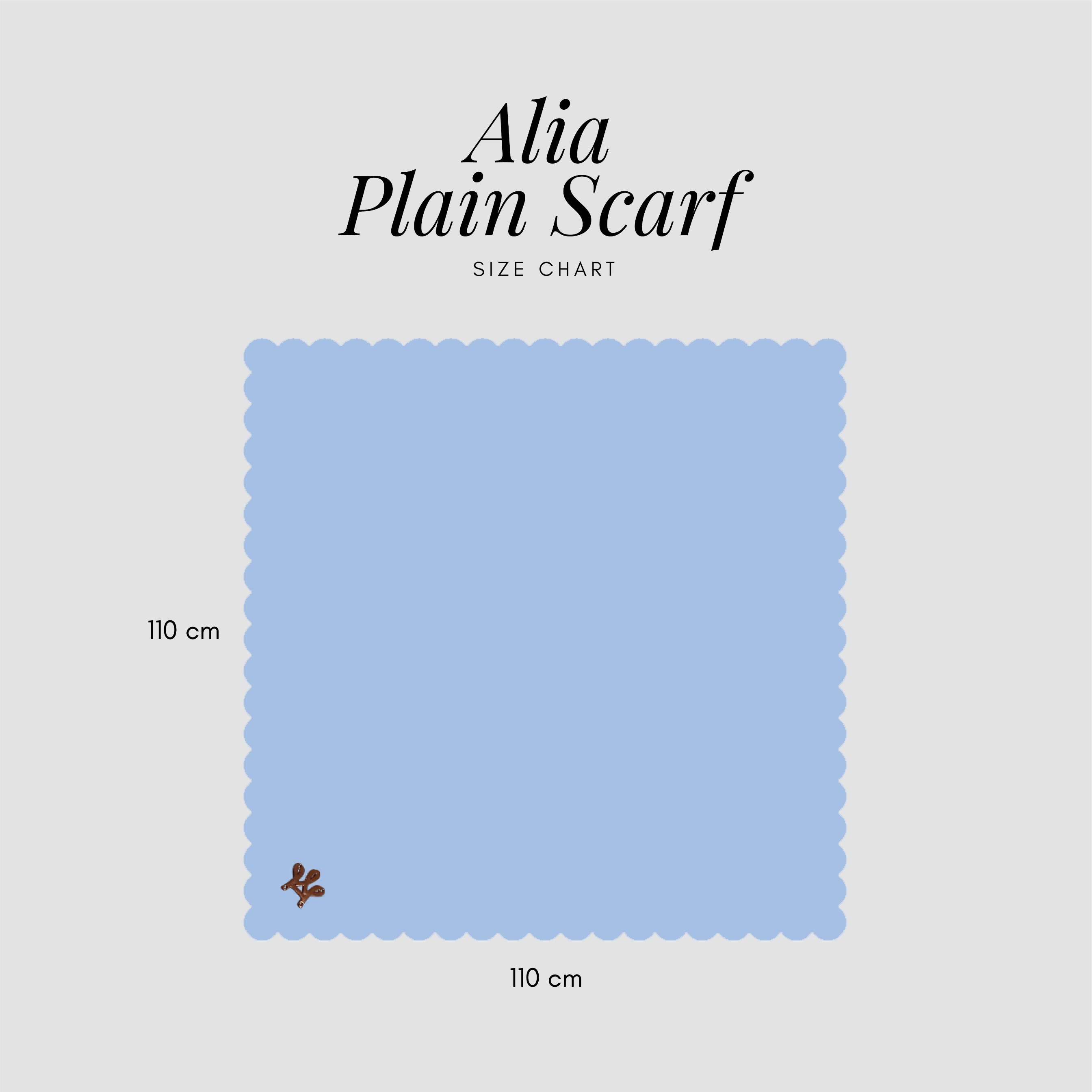 Halwa Scarf Alia plain Teal Blue