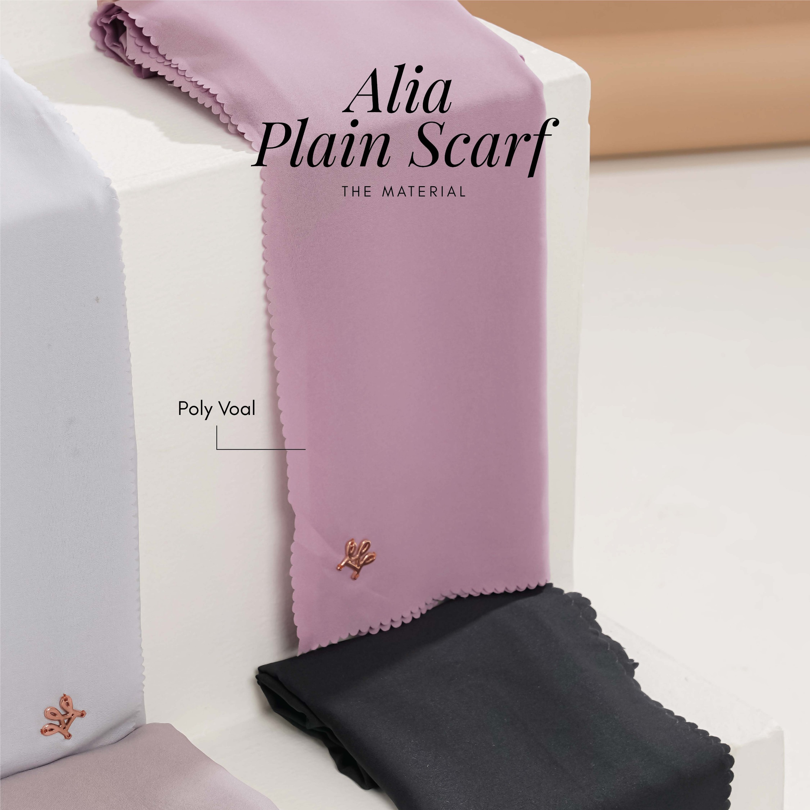 Halwa Scarf Alia Plain Navy