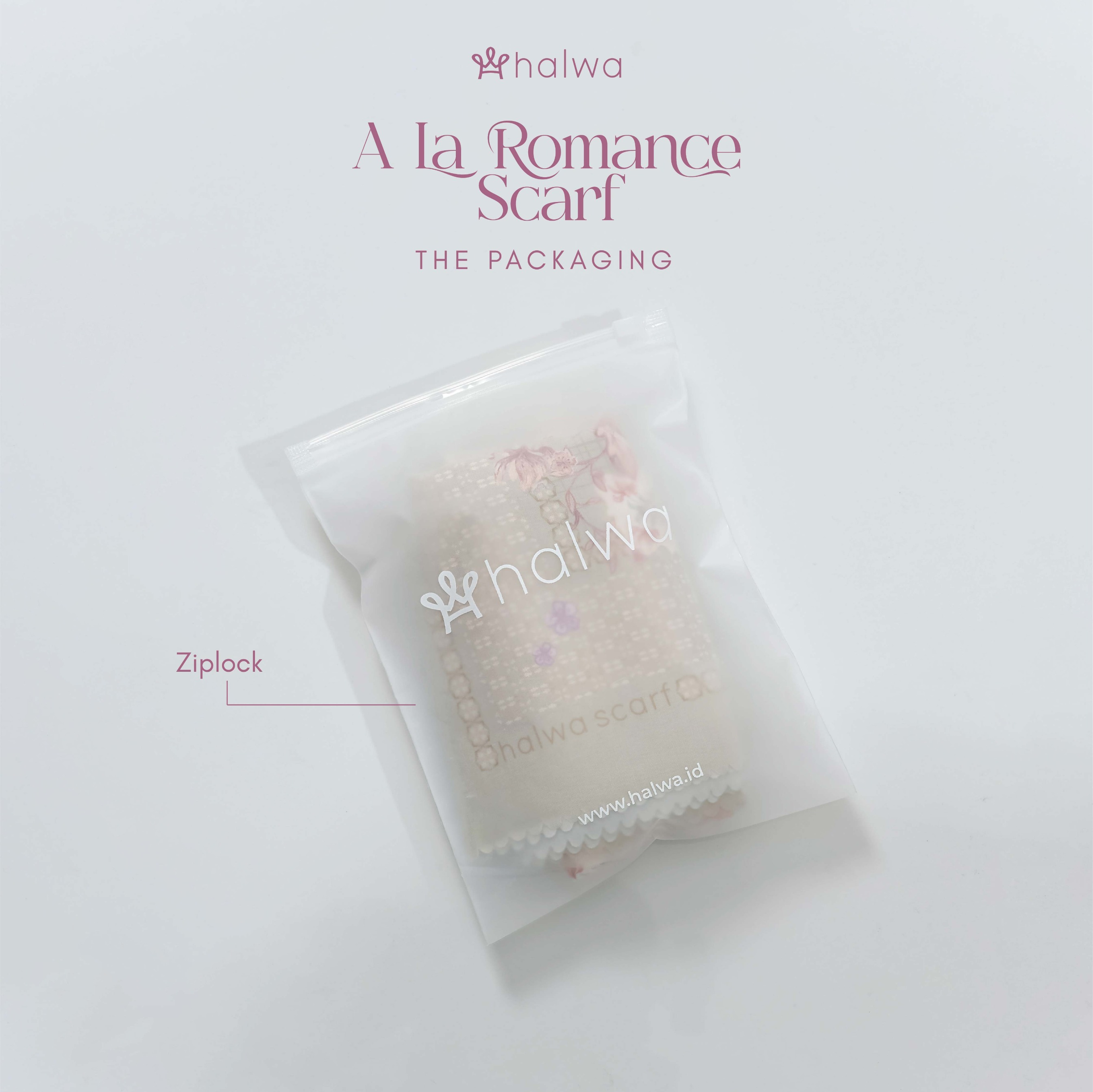 Halwa Scraf A La Romance Light Grey