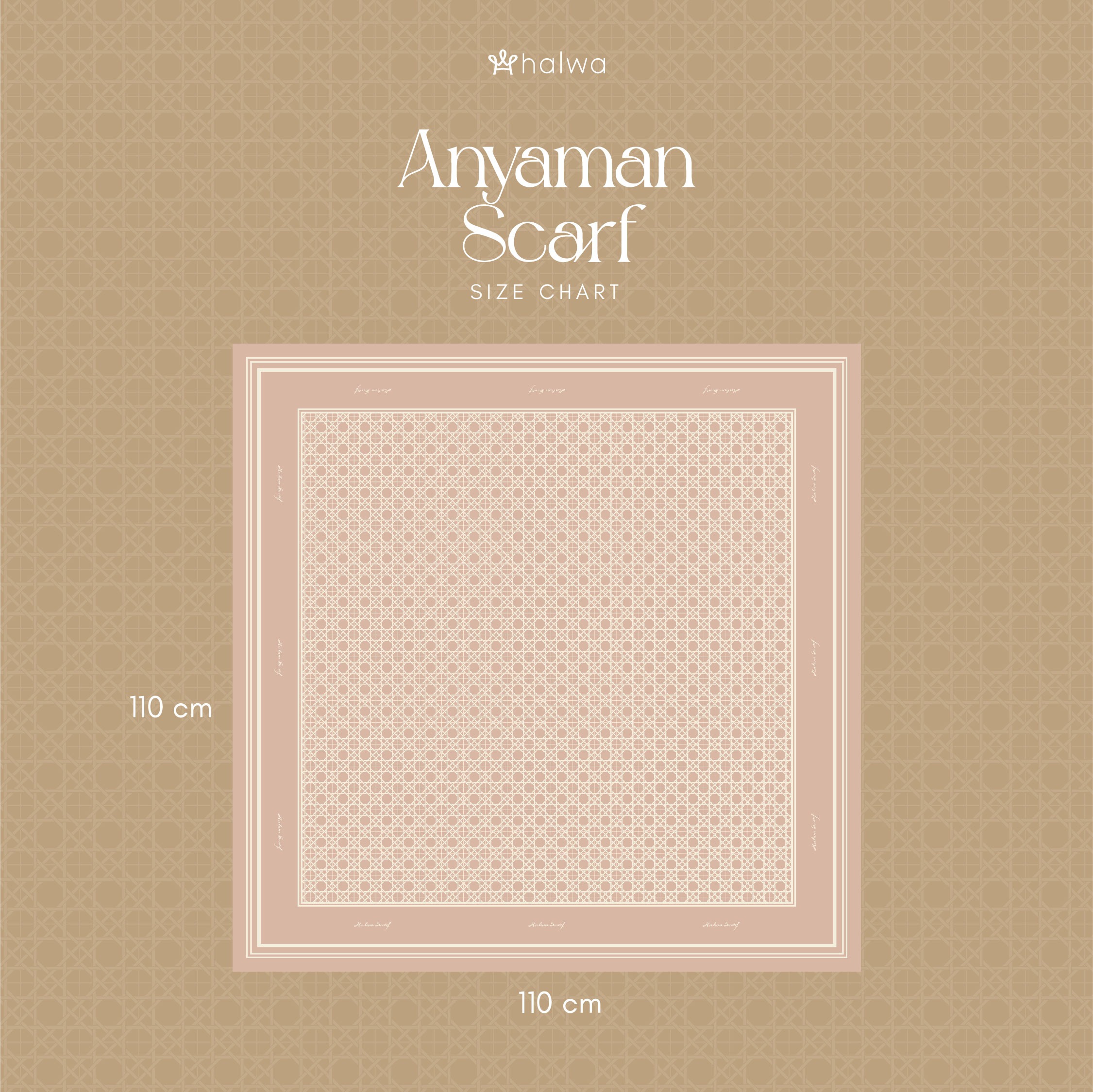 Halwa Scarf Anyaman Charcoal